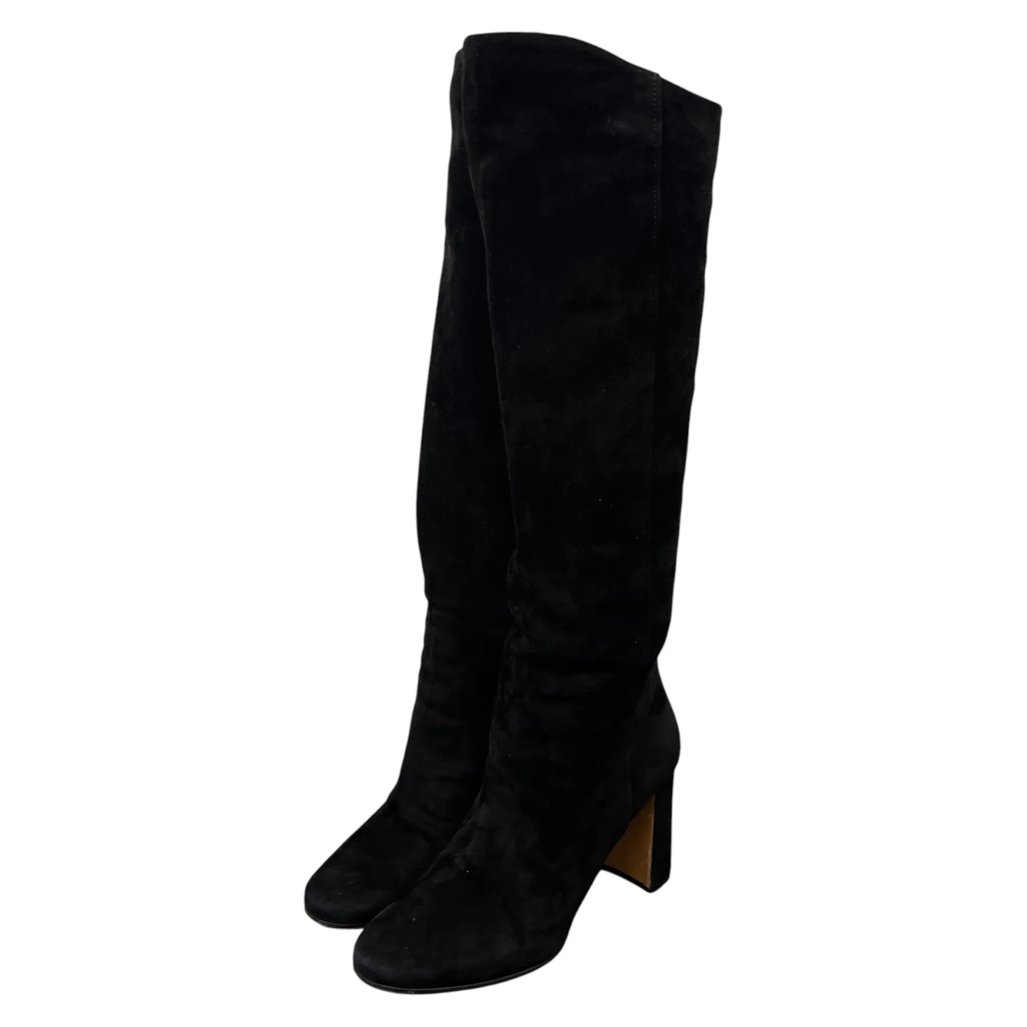 Women's Suede Knee High Boots Black Size EU 36 / UK 3 - Image 9