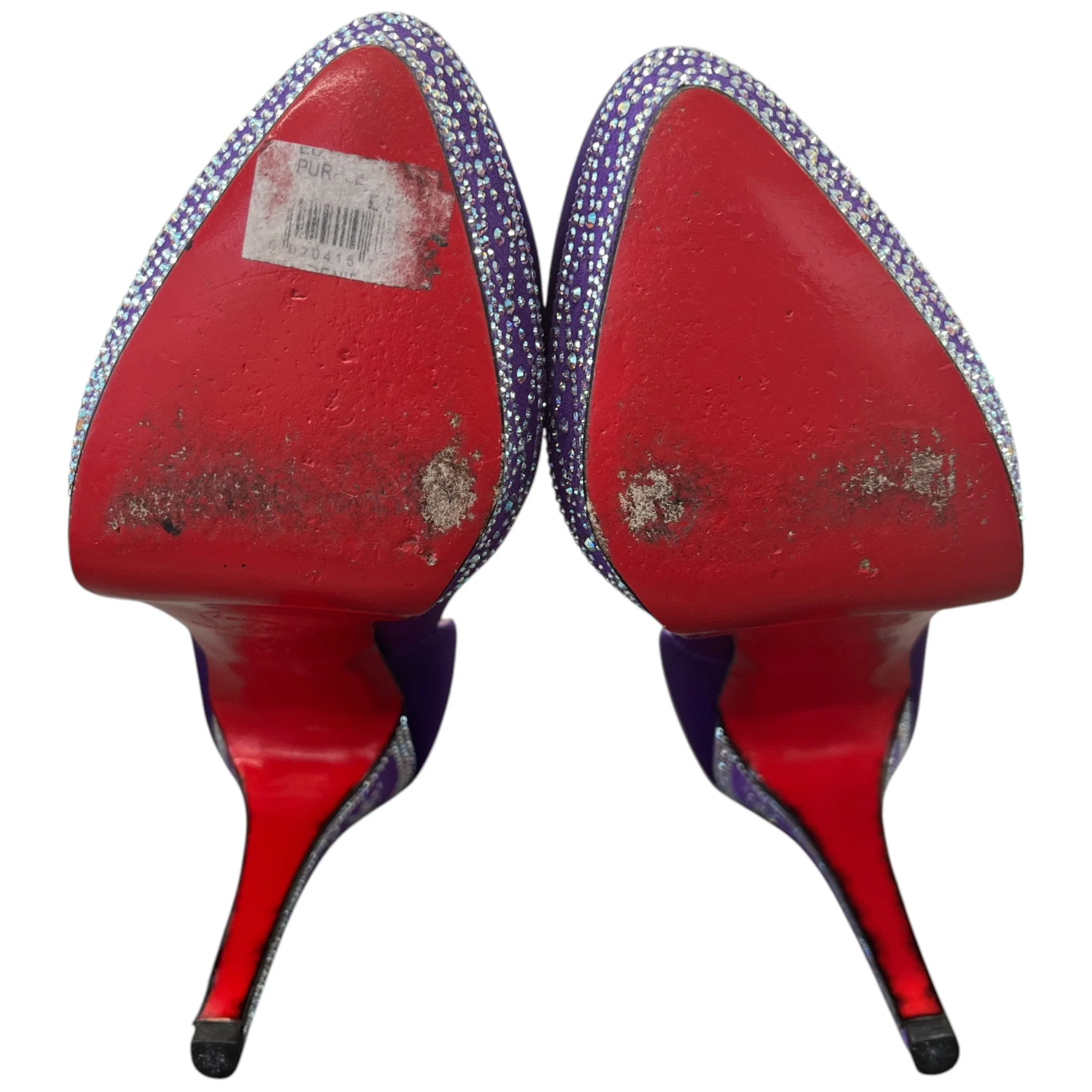 Women's Swarovski Cristal Embellished Heels Purple Size EU 38 / UK 5 - Image 10