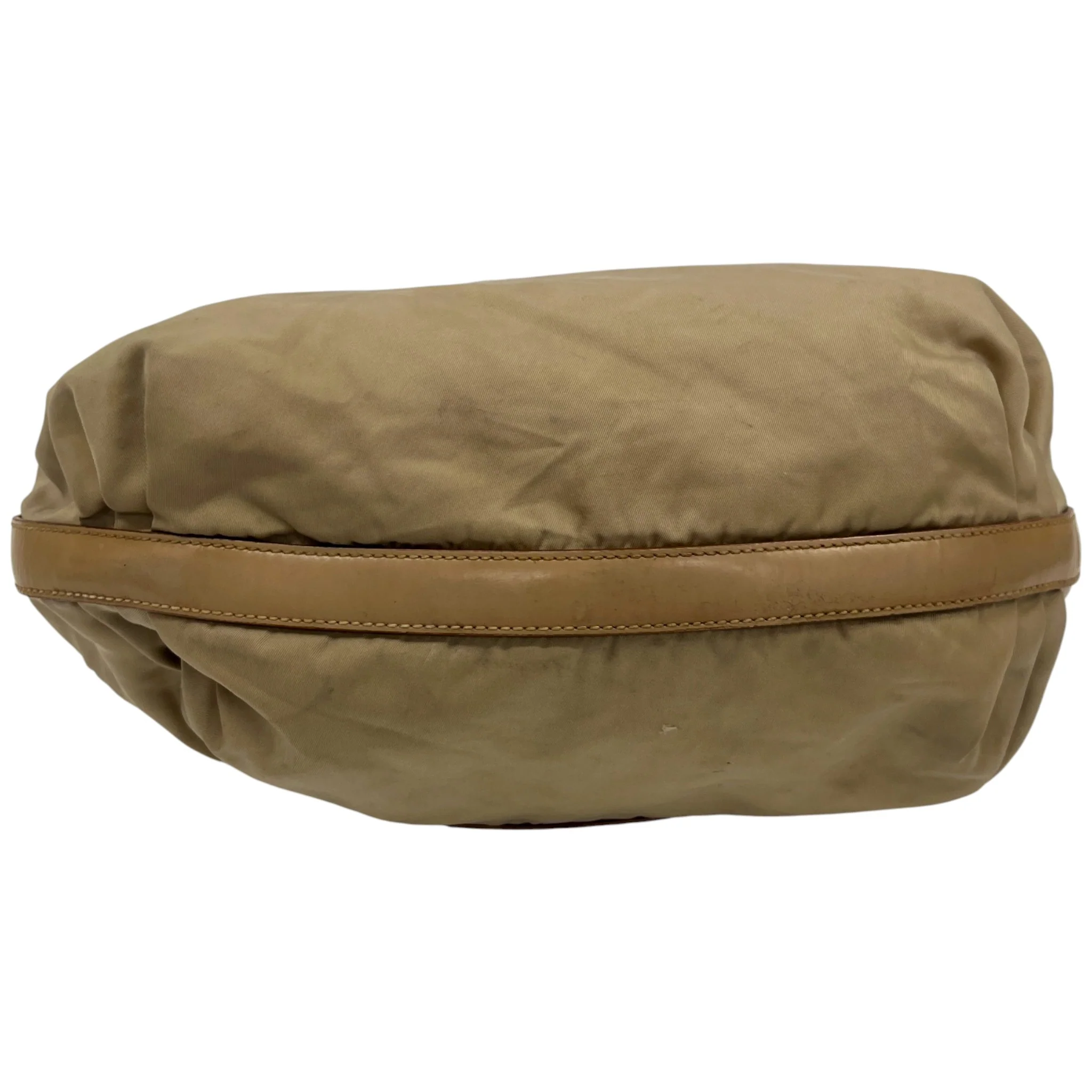 Women's Tessuto Nylon Hobo Handbag Beige - Image 6