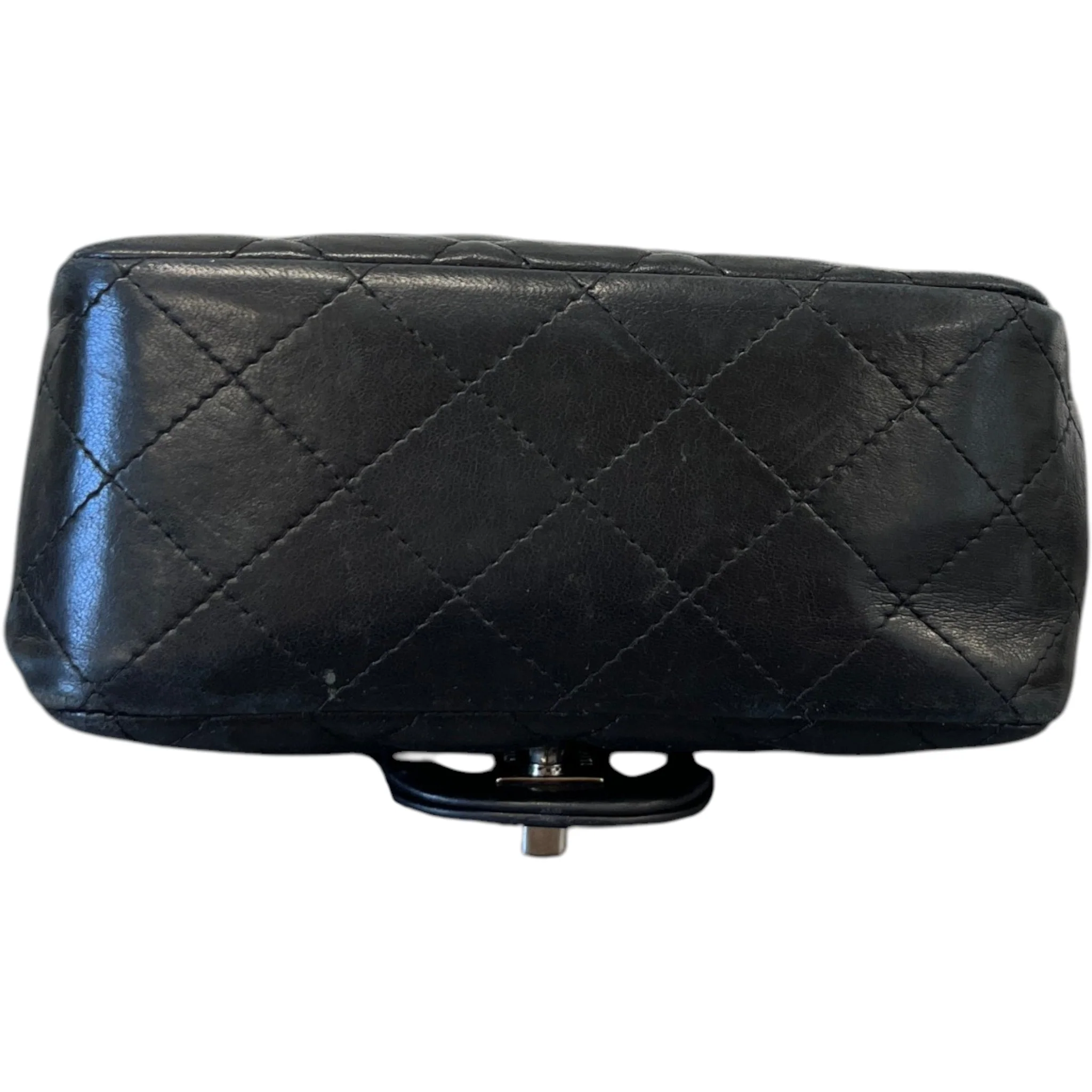 Women's Timeless/Classique Mini Square Flap Lambskin Bag Black - Image 10