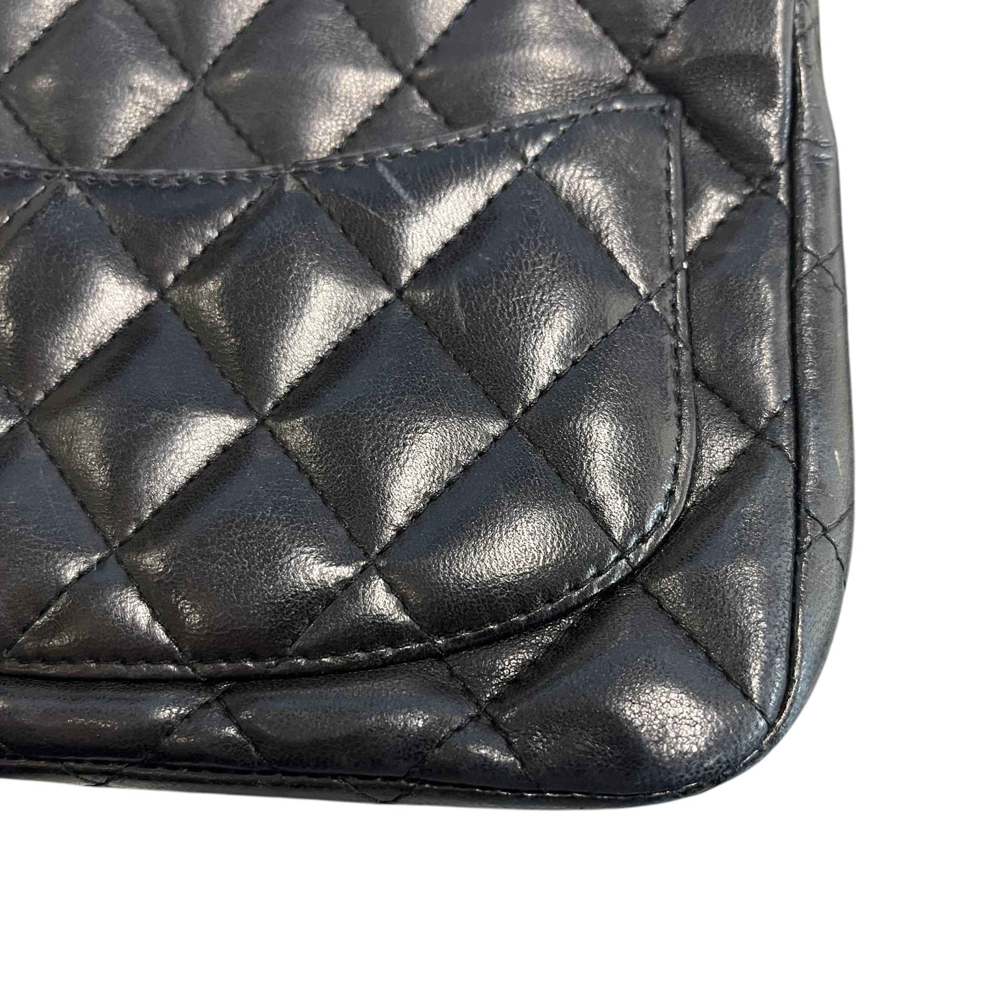 Women's Timeless/Classique Mini Square Flap Lambskin Bag Black - Image 19