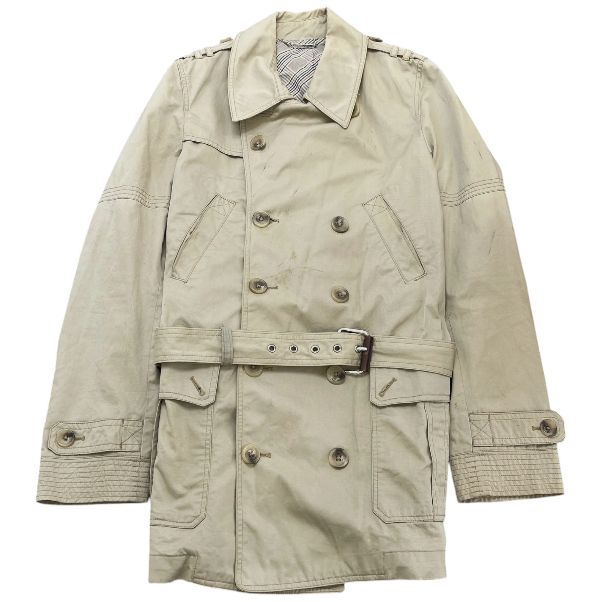 Women's Trench Coat Jacket Beige Size 44 / UK 12