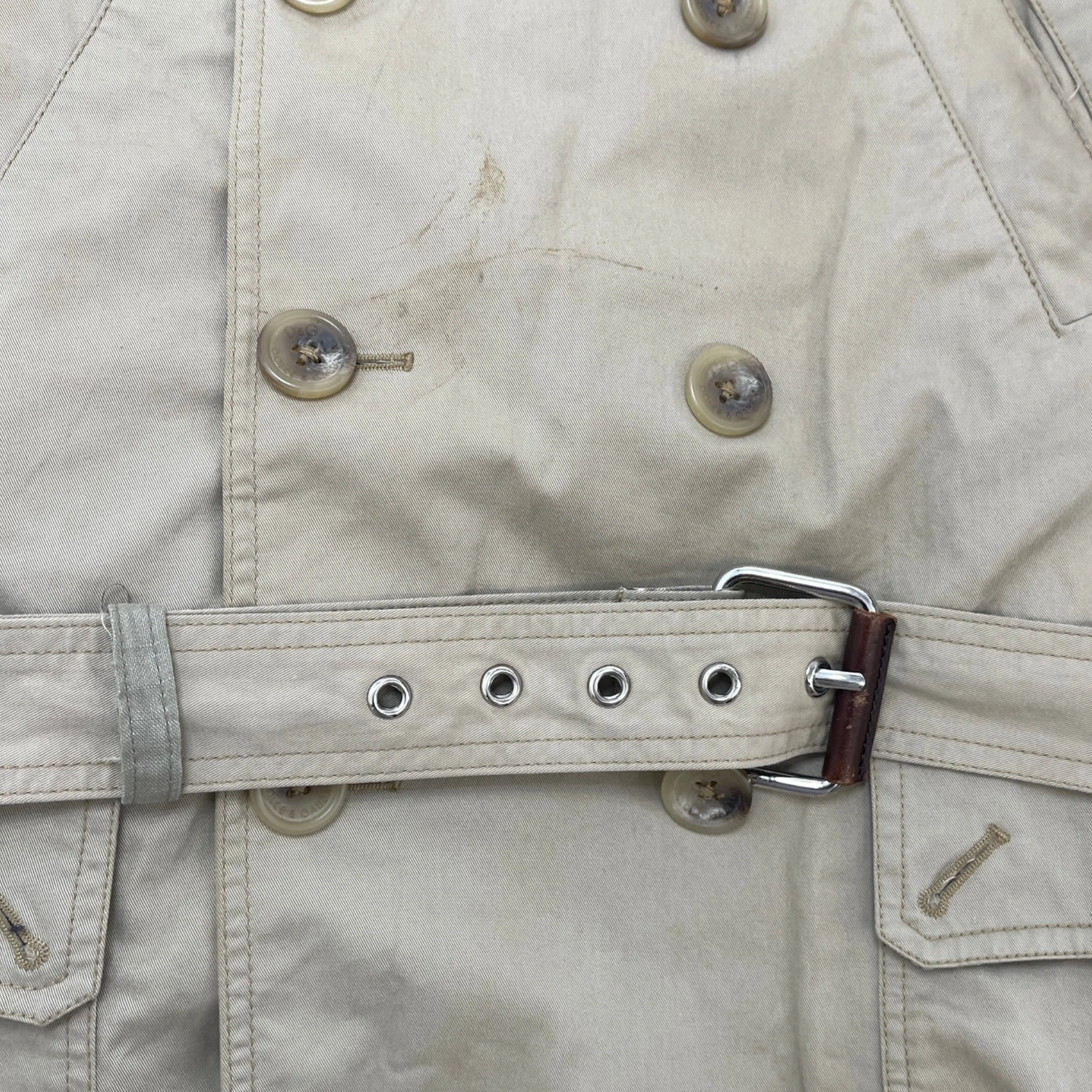 Women's Trench Coat Jacket Beige Size 44 / UK 12 - Image 11
