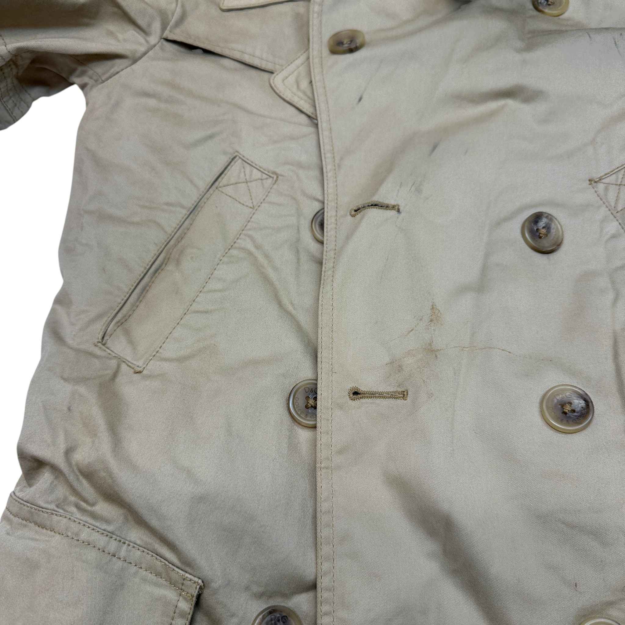 Women's Trench Coat Jacket Beige Size 44 / UK 12 - Image 15