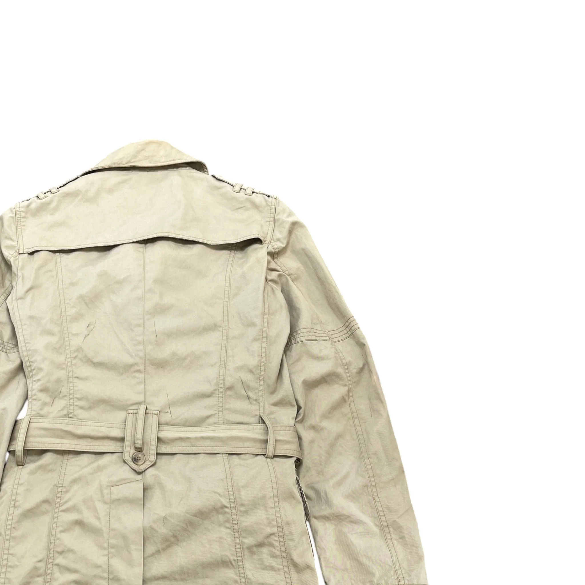 Women's Trench Coat Jacket Beige Size 44 / UK 12 - Image 4