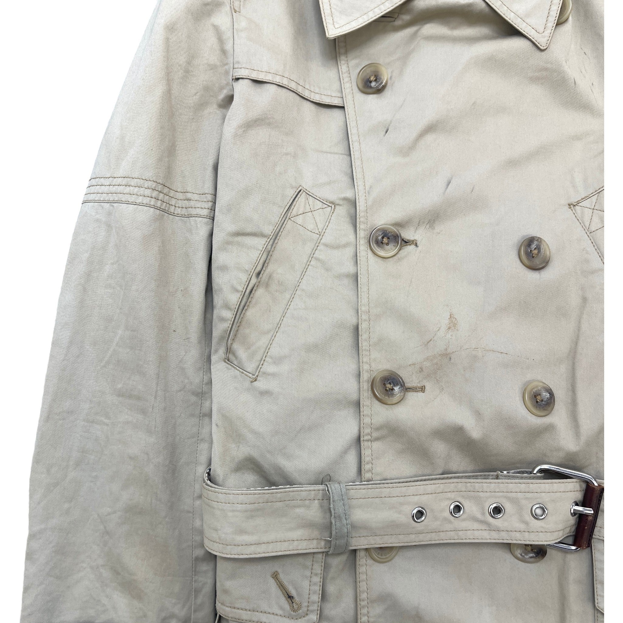 Women's Trench Coat Jacket Beige Size 44 / UK 12 - Image 9