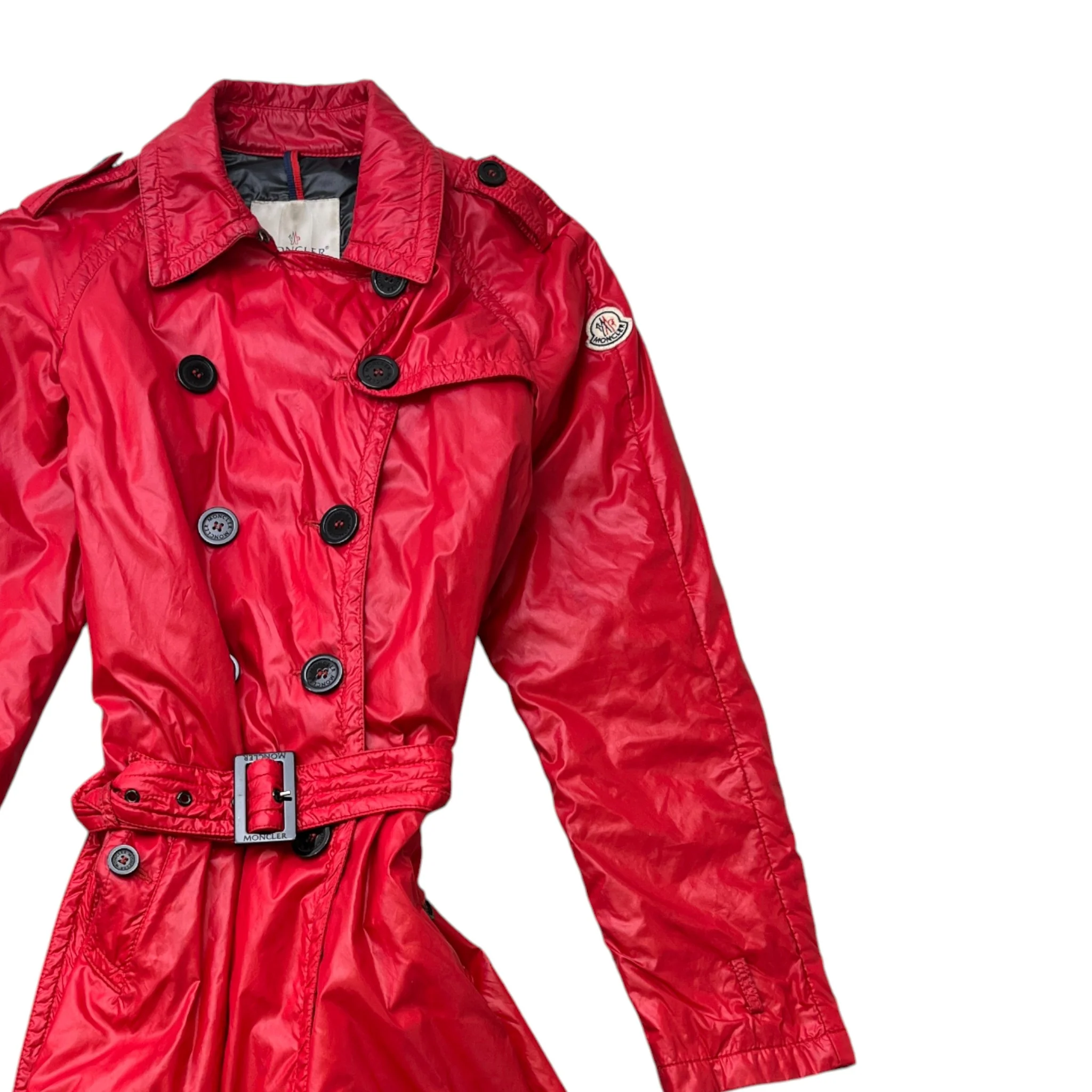 Women's Trench Jacket Red Size 2 / UK 12 - Image 3