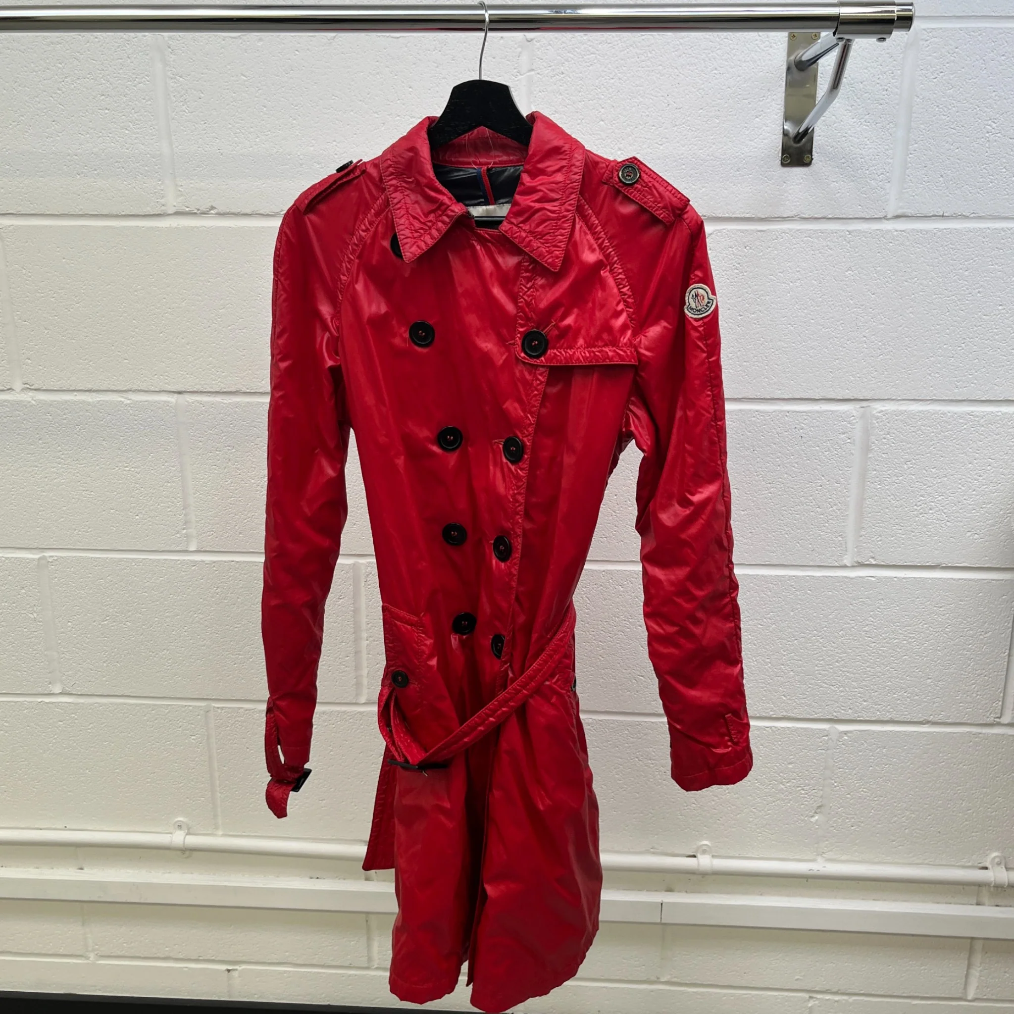 Women's Trench Jacket Red Size 2 / UK 12 - Image 9