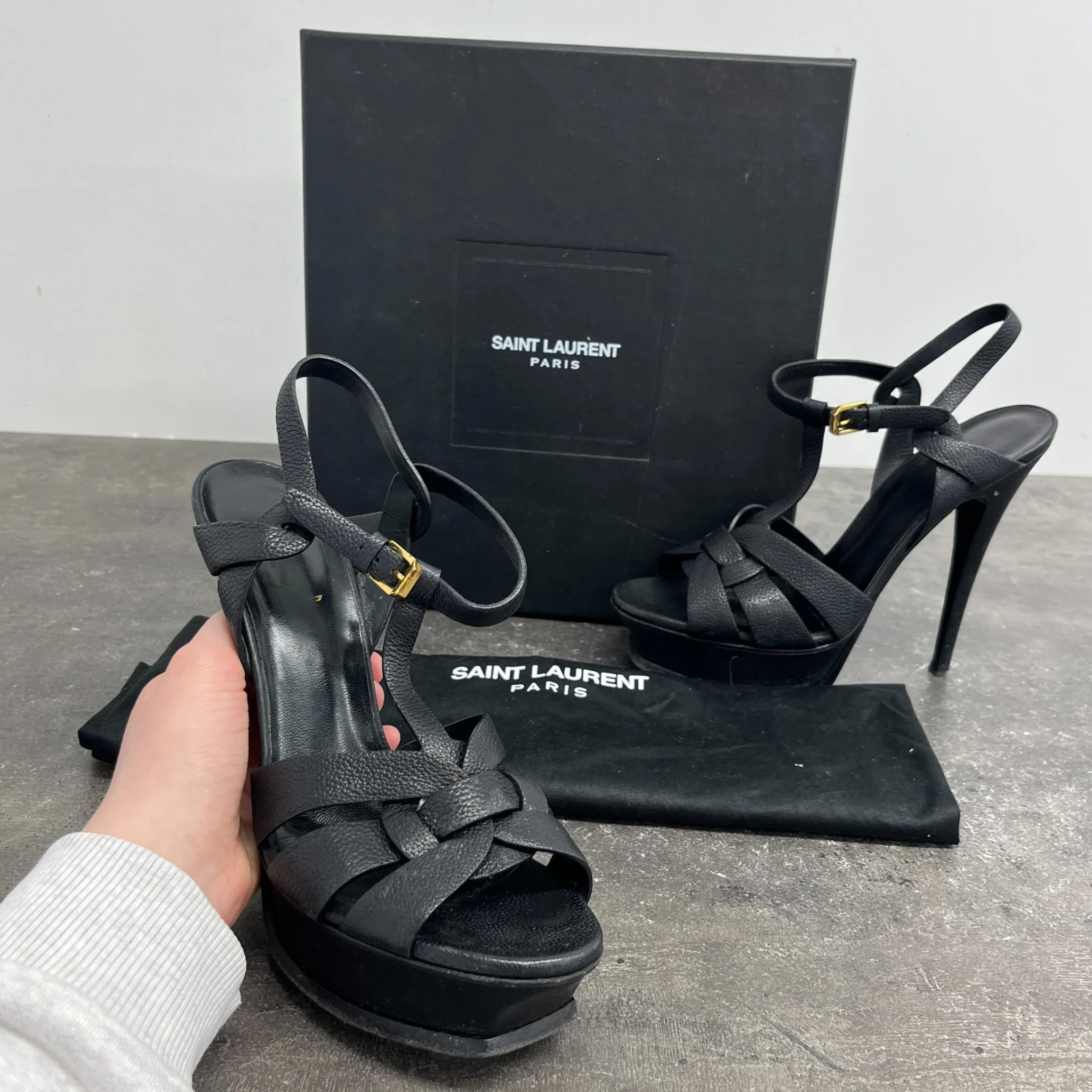 Women's Tribute 105 Platform Sandals Heels Black Size EU 38 / UK 5 - Image 11