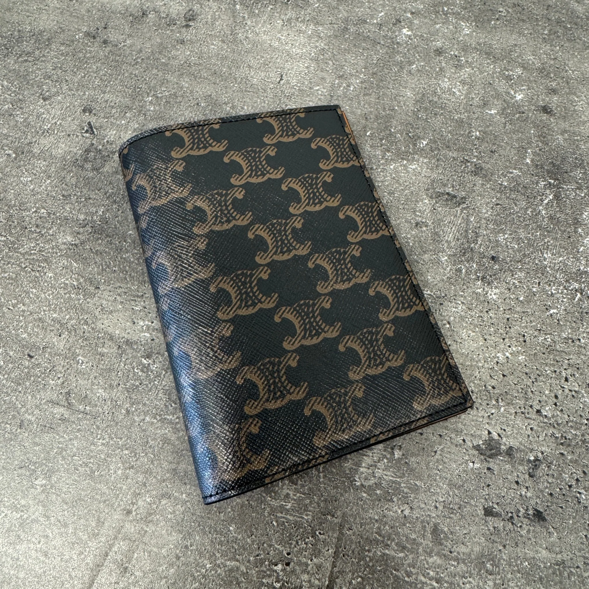 Women's Triomphe Canvas Passport Holder Brown - Image 8
