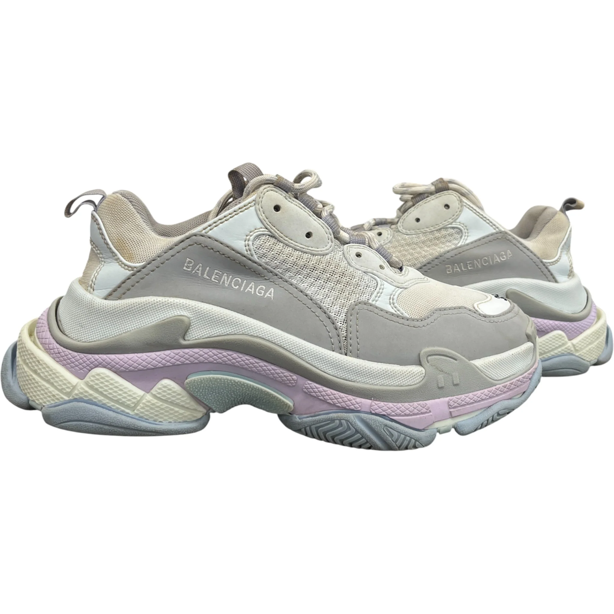 Women's Triple S Low Trainers Grey Size EU 39 / UK 6 - Image 3