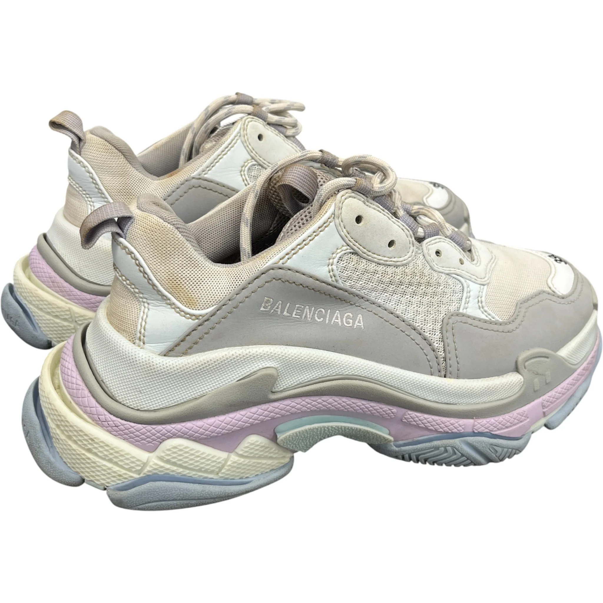 Women's Triple S Low Trainers Grey Size EU 39 / UK 6 - Image 8