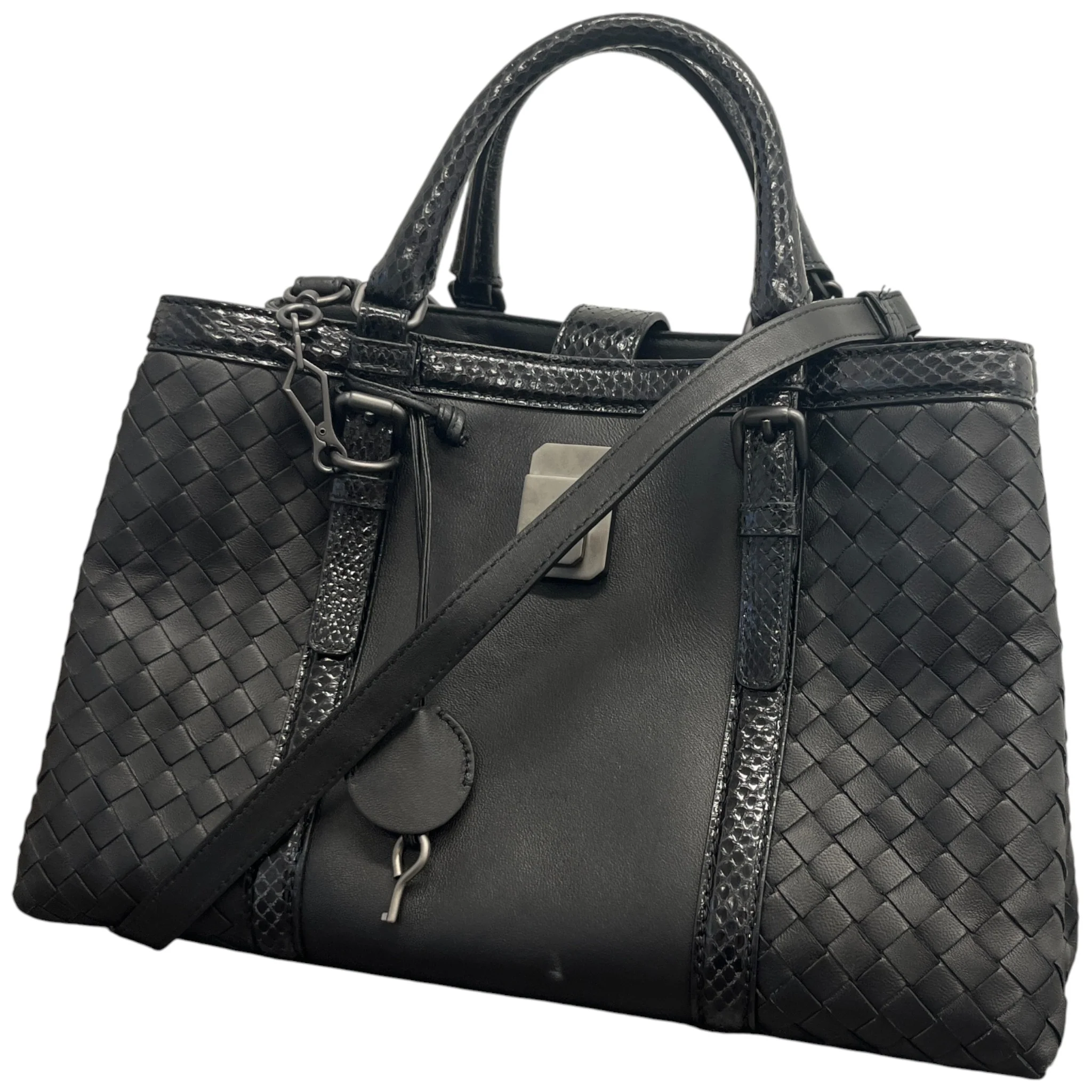 Women's Veneta Roma Small Handbag Black - Image 4