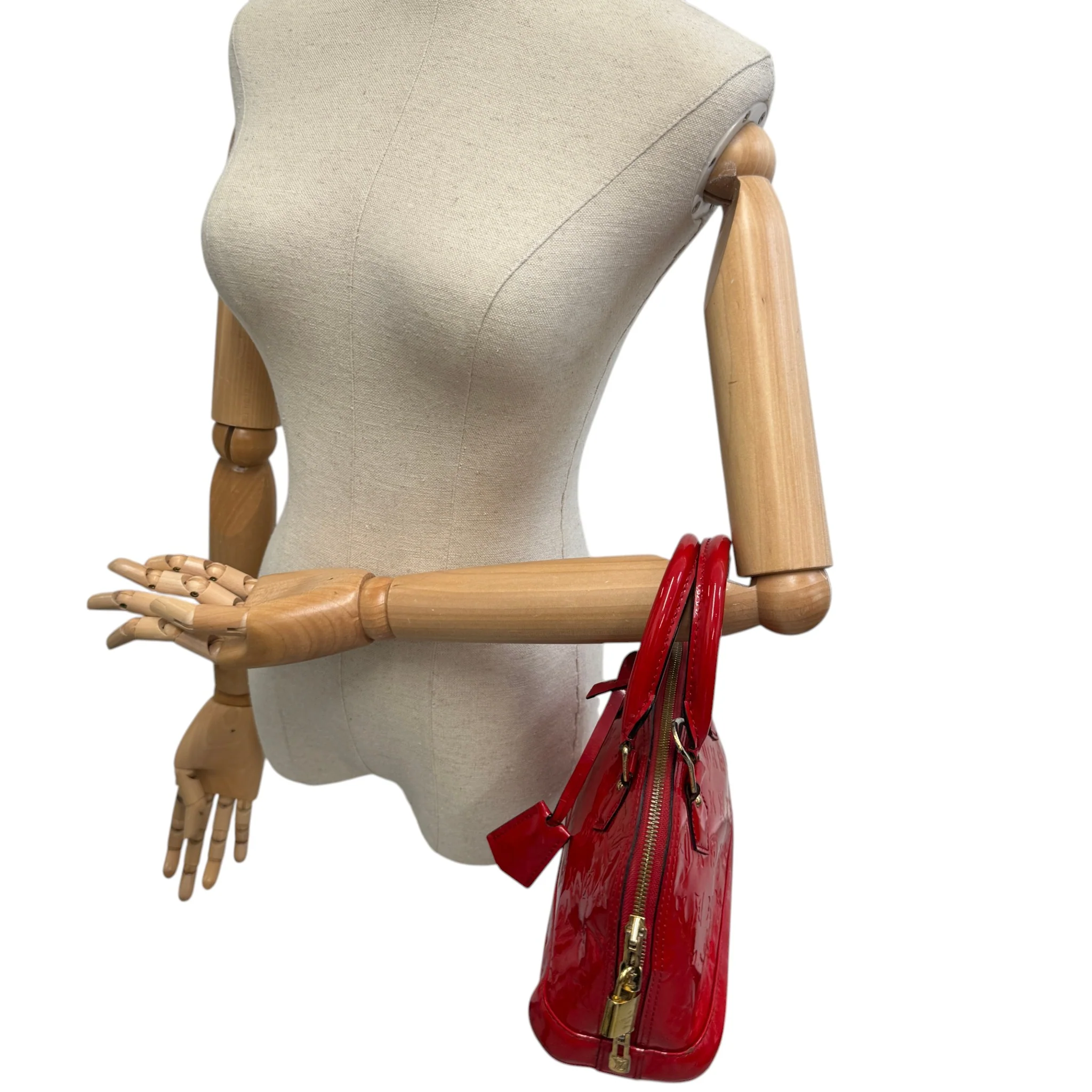 Women's Vernis Leather Alma Bb Bag Red - Image 2