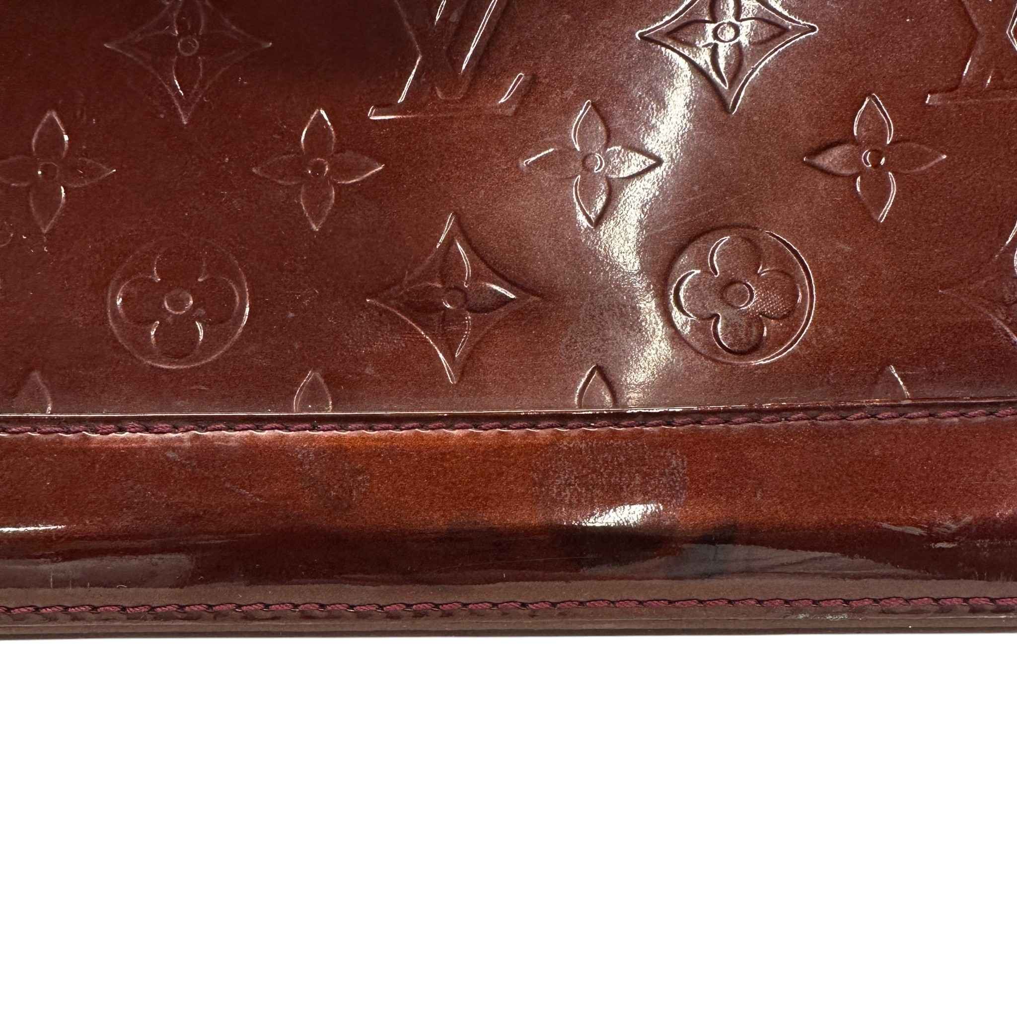 Women's Vernis Leather Alma Pm Bag Burgundy - Image 15