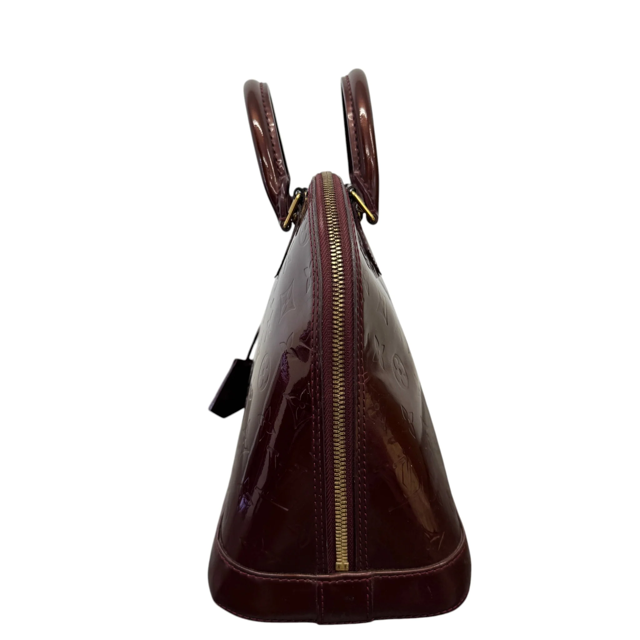 Women's Vernis Leather Alma Pm Bag Burgundy - Image 5