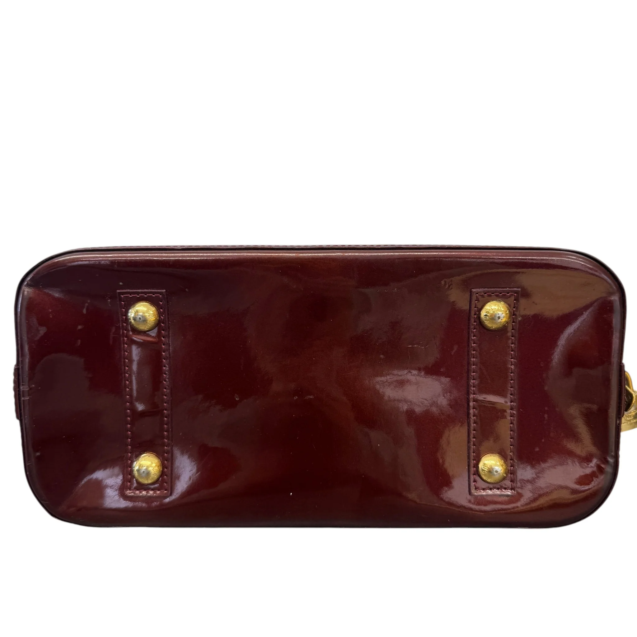Women's Vernis Leather Alma Pm Bag Burgundy - Image 9