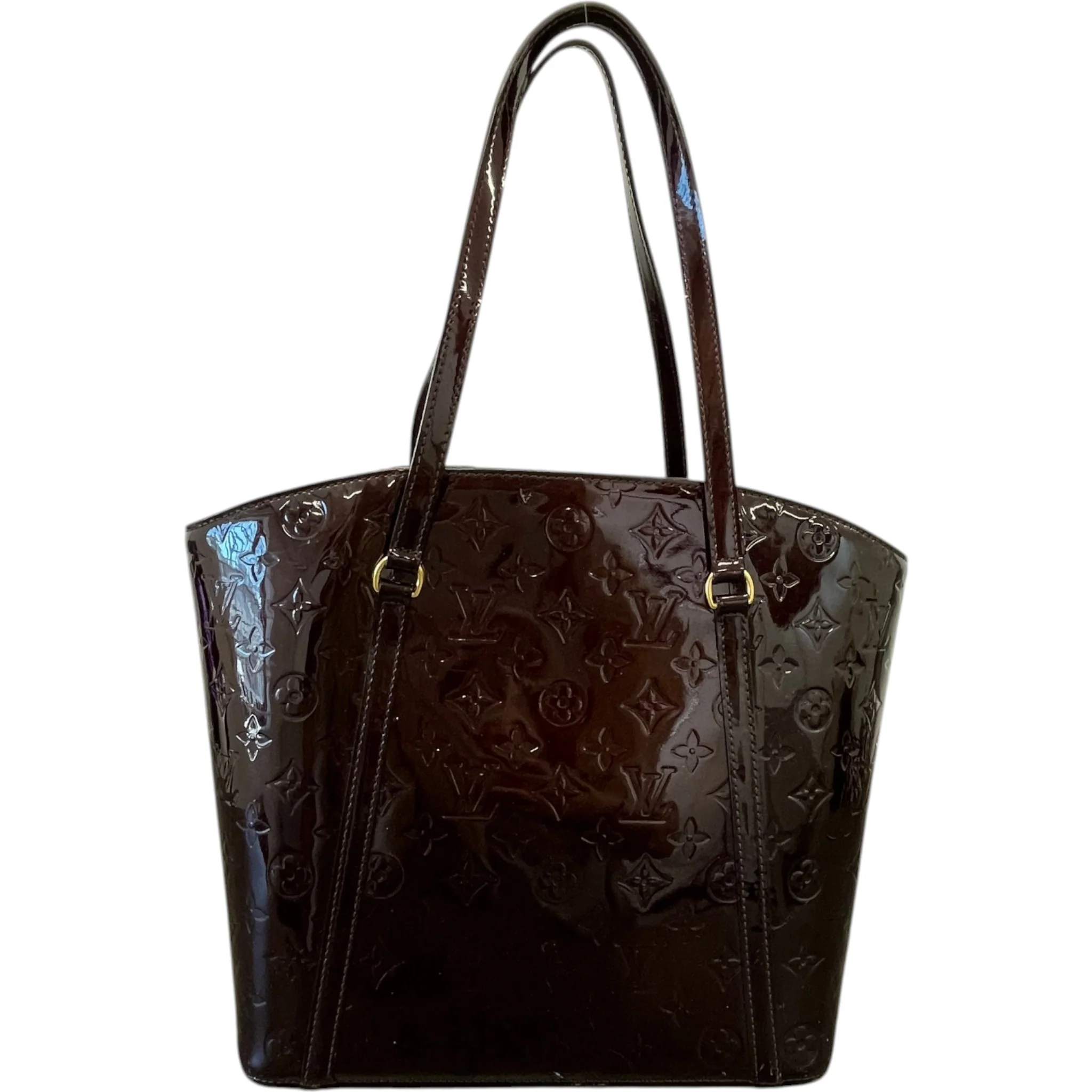 Women's Vernis Leather Avalon Gm Bag Burgundy