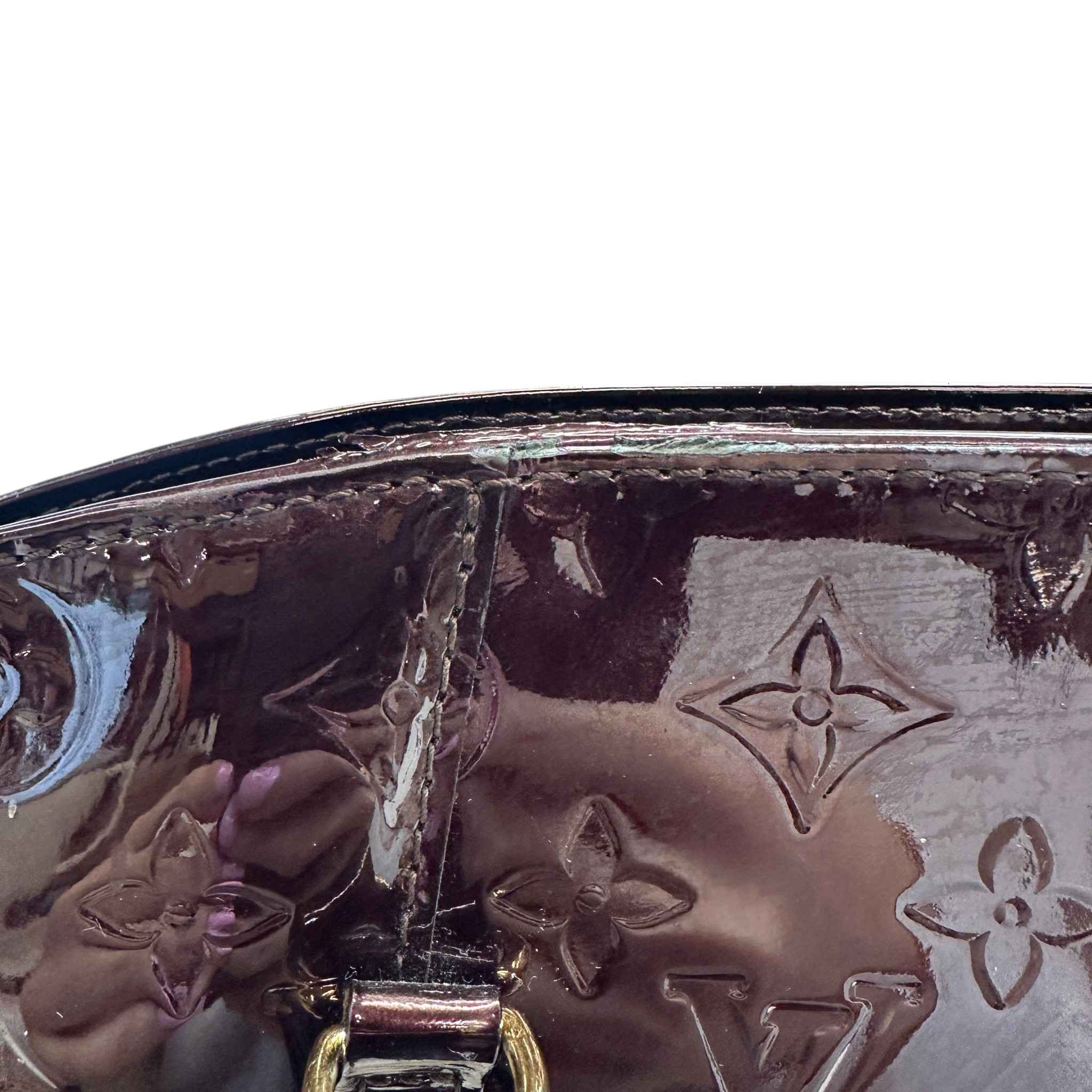 Women's Vernis Leather Avalon Gm Bag Burgundy - Image 13