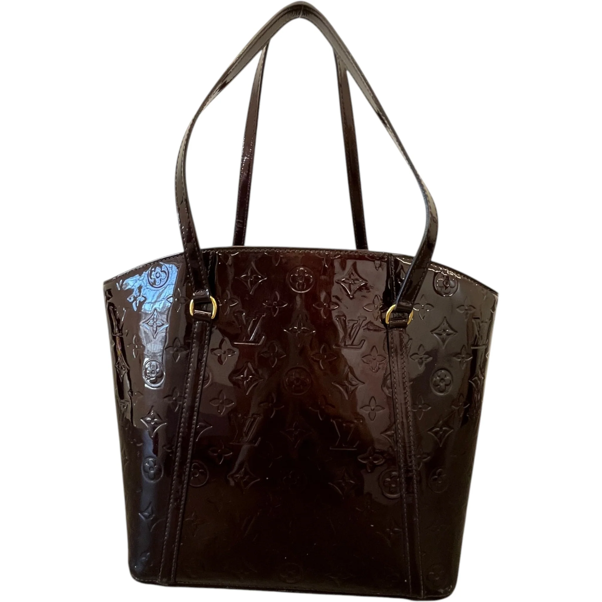 Women's Vernis Leather Avalon Gm Bag Burgundy - Image 3