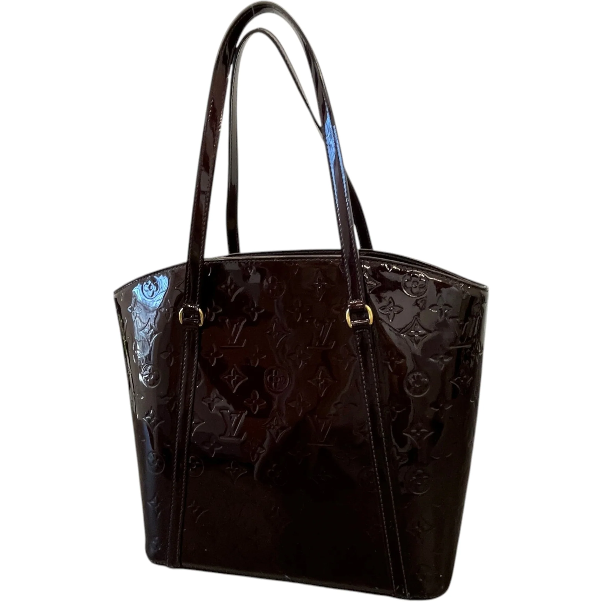 Women's Vernis Leather Avalon Gm Bag Burgundy - Image 4