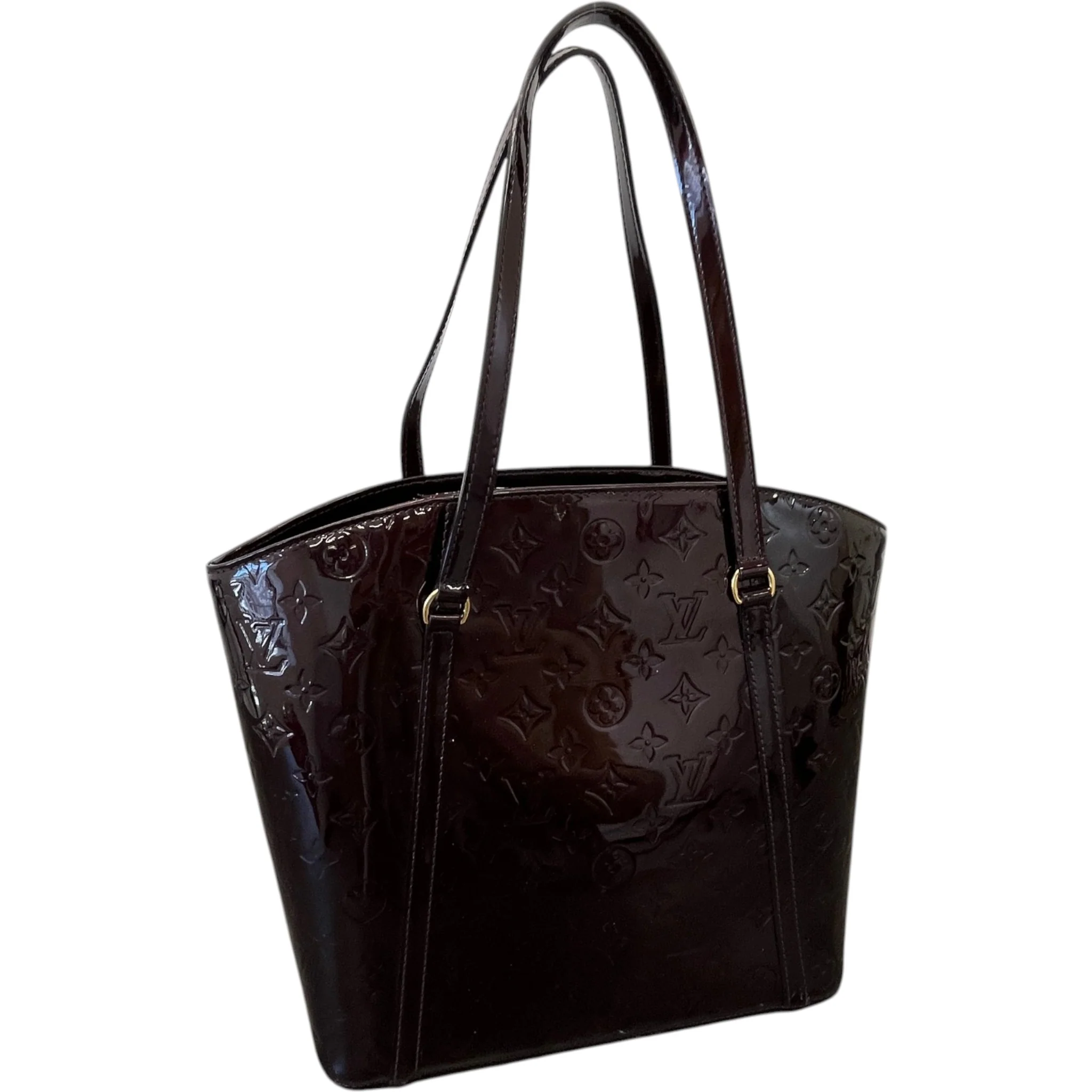 Women's Vernis Leather Avalon Gm Bag Burgundy - Image 5