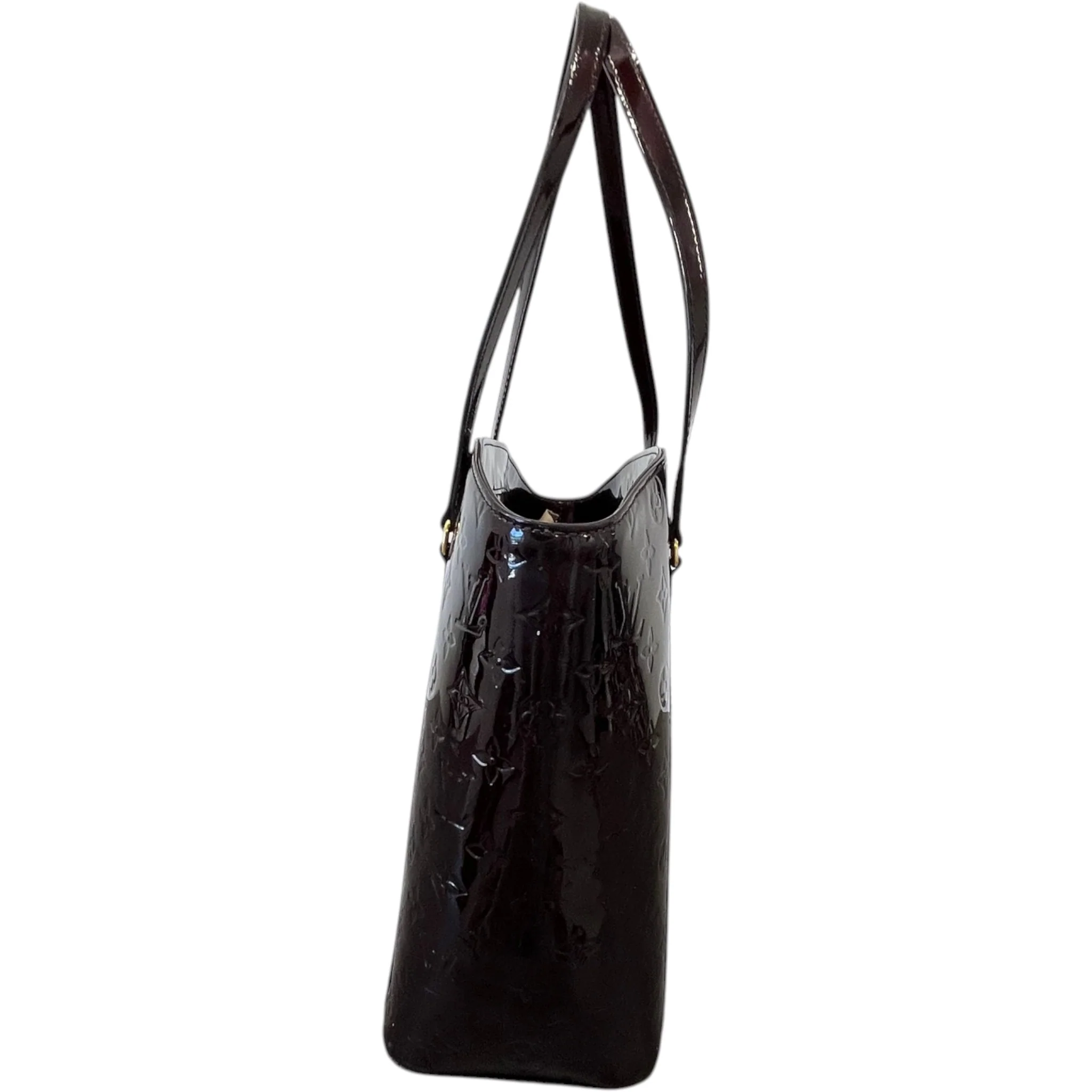 Women's Vernis Leather Avalon Gm Bag Burgundy - Image 7