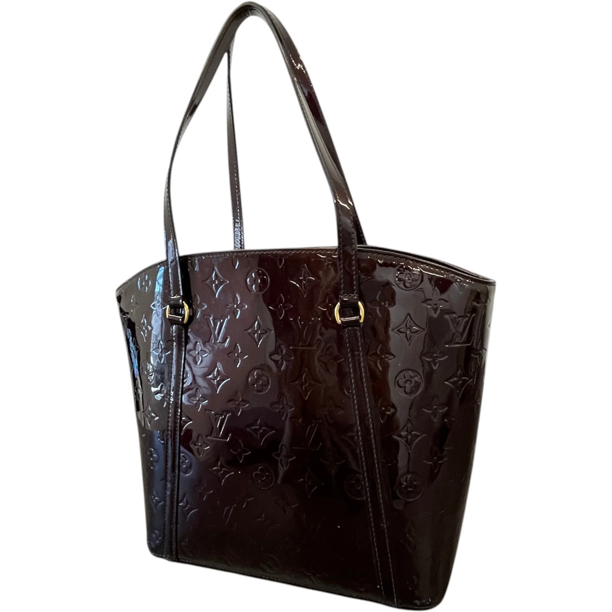 Women's Vernis Leather Avalon Gm Bag Burgundy - Image 8