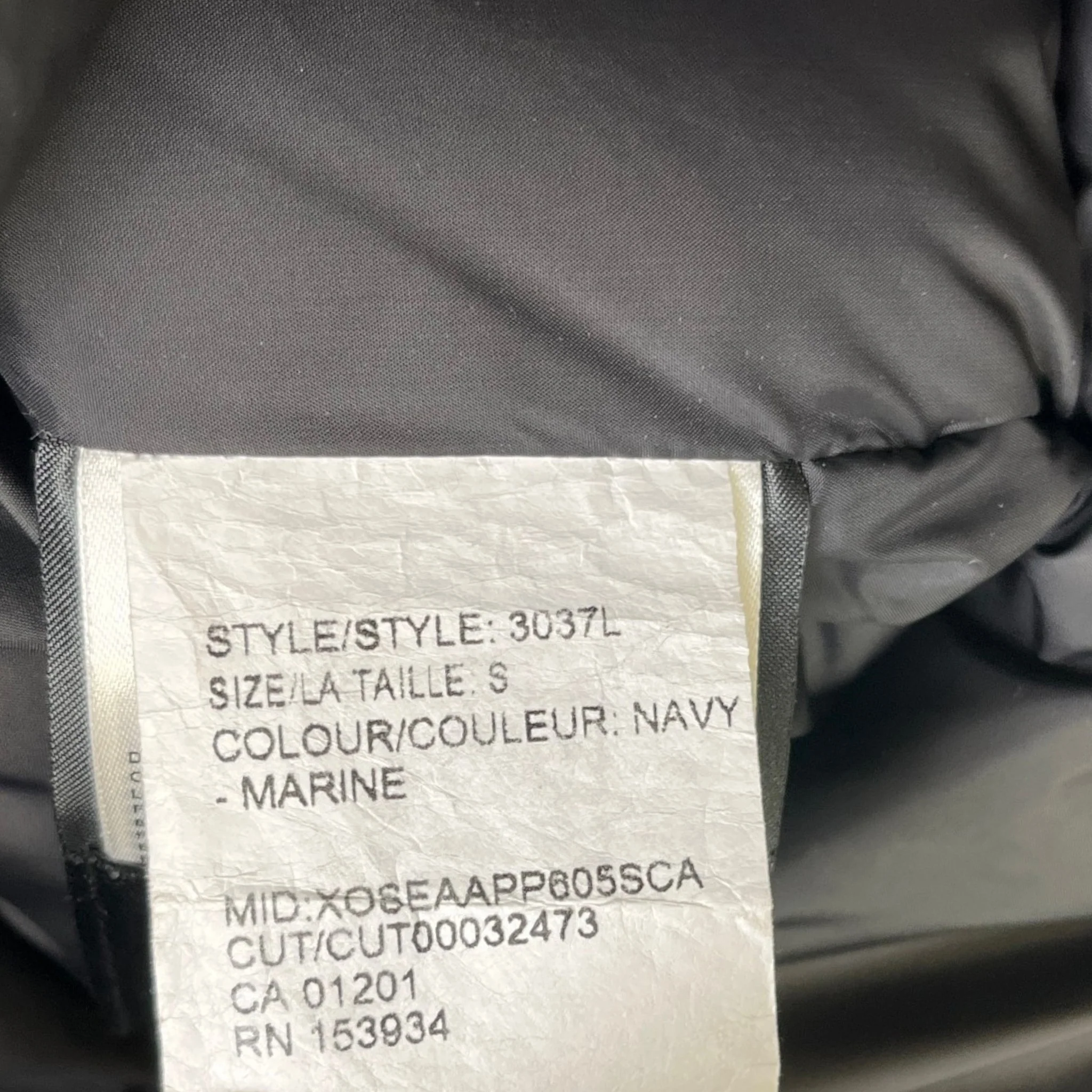 Women's Victoria Parka Down Jacket Navy Size S - Image 6