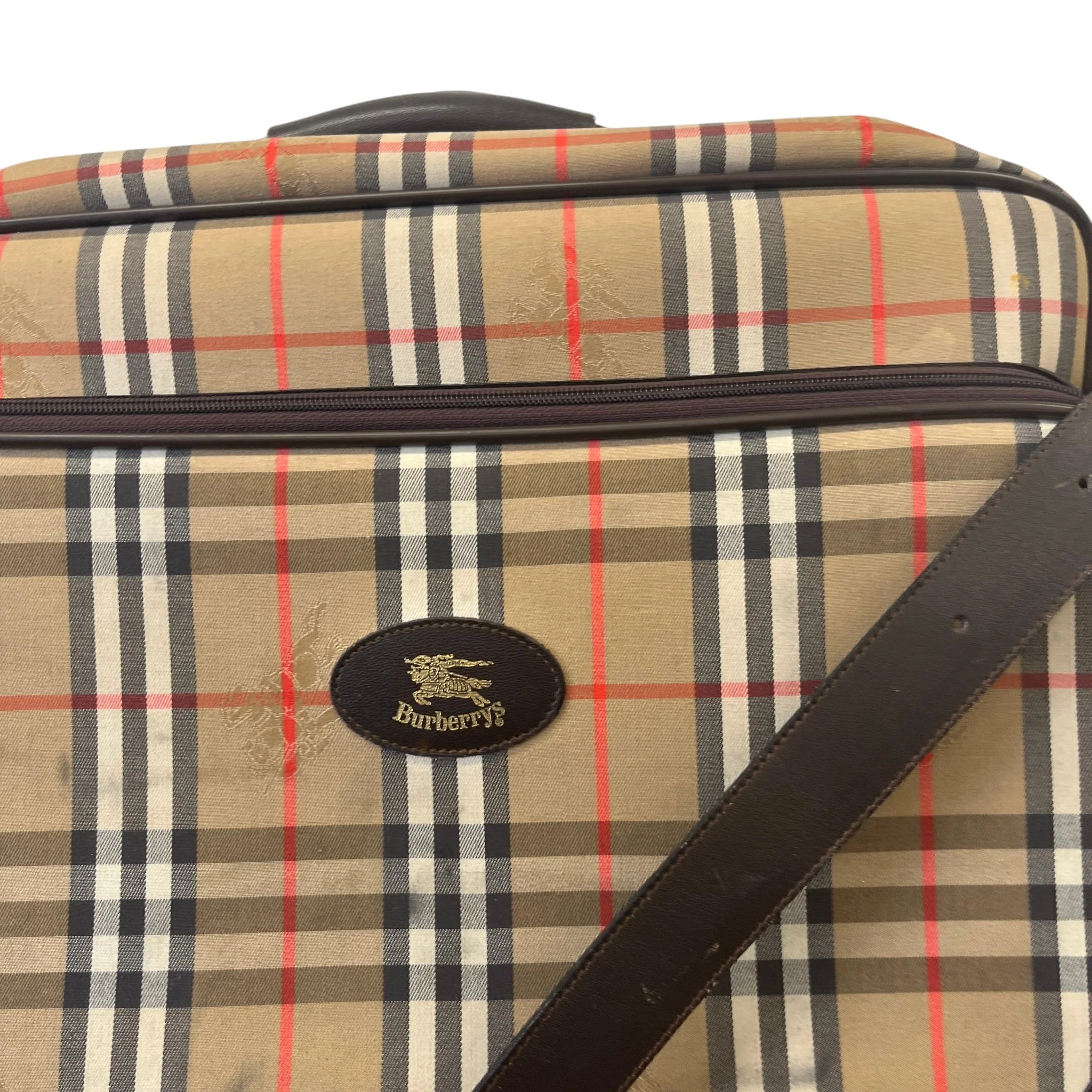 Women's Vintage Check Travel Bag Beige - Image 11