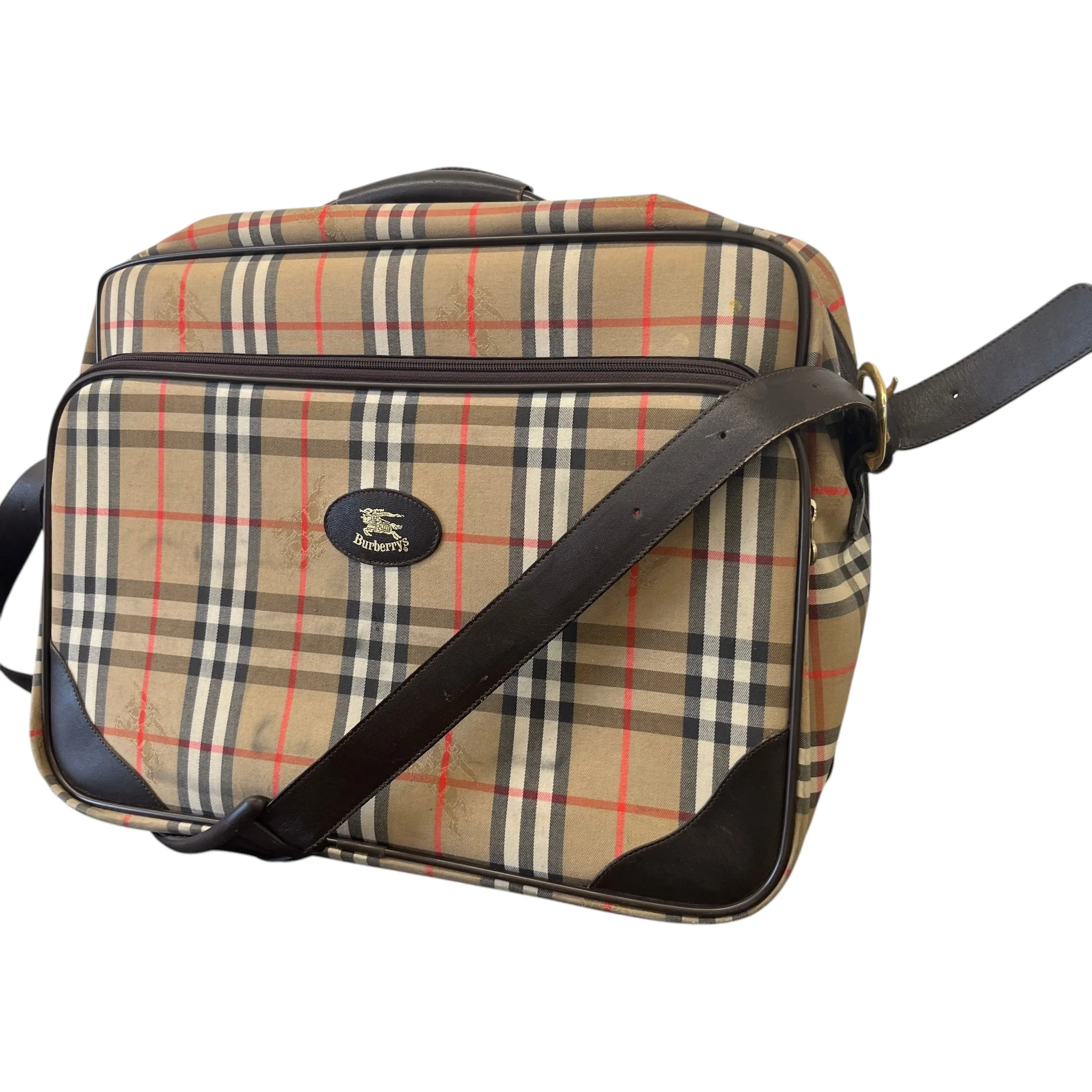Women's Vintage Check Travel Bag Beige - Image 4