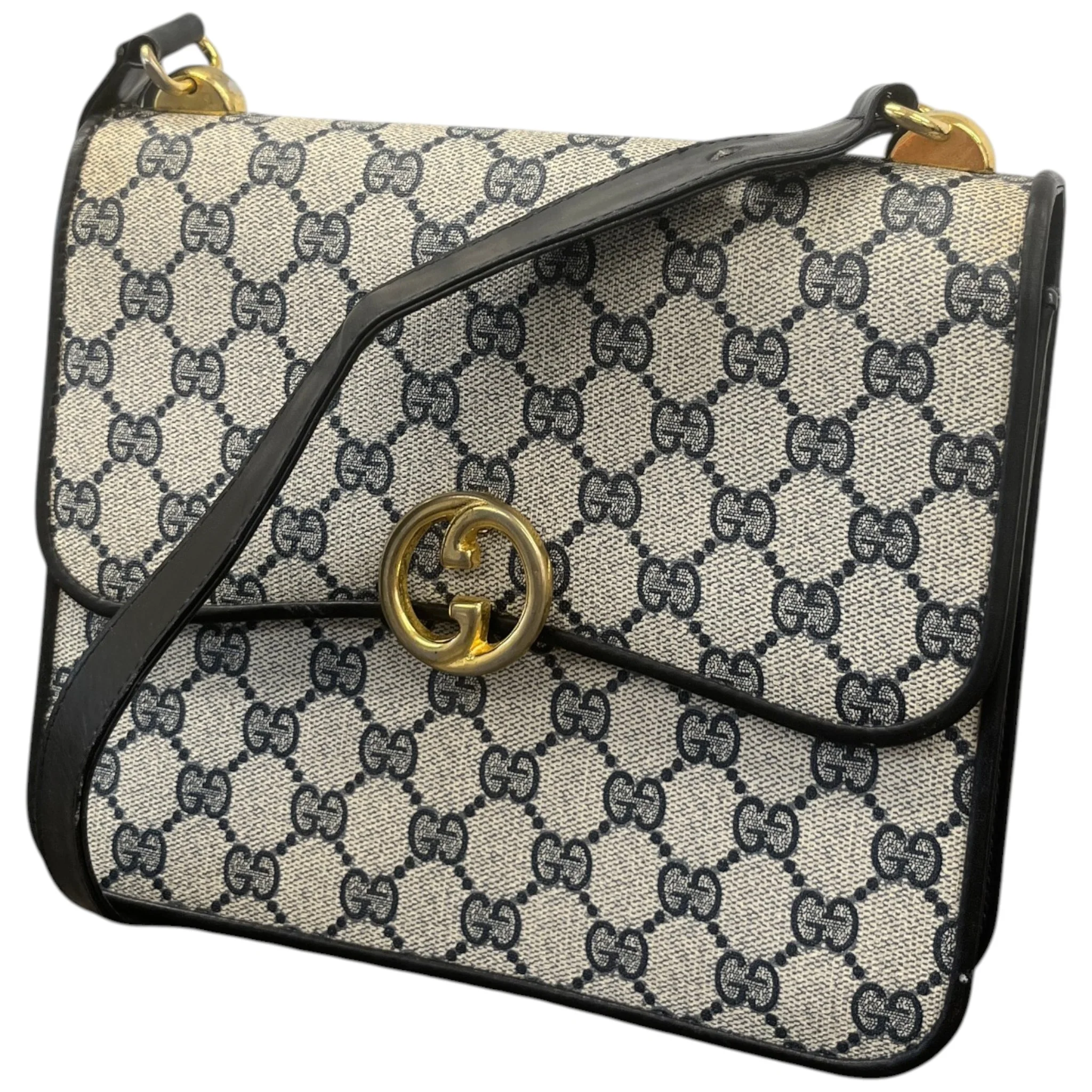 Women's Vintage Gg Supreme Bag Navy - Image 4