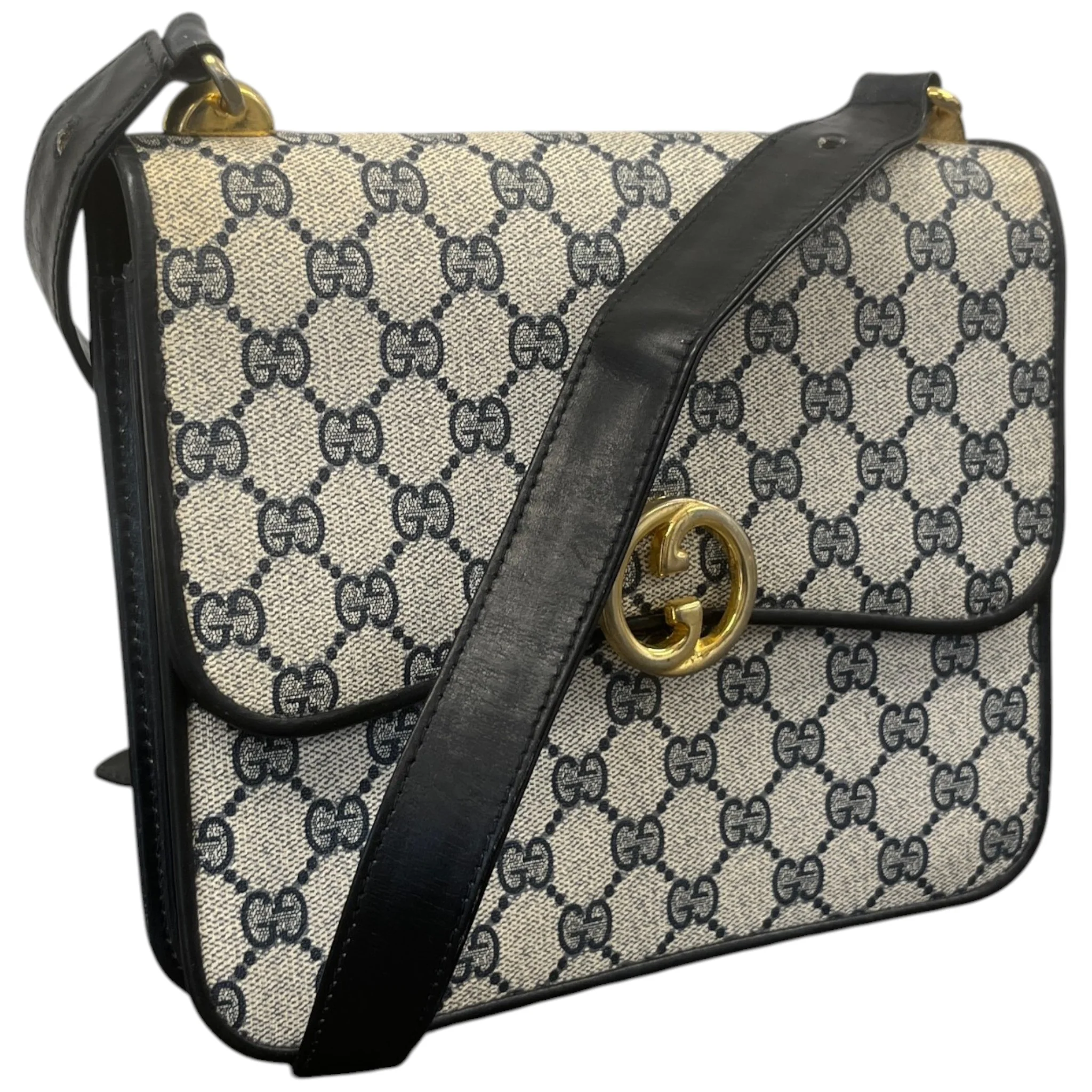 Women's Vintage Gg Supreme Bag Navy - Image 5