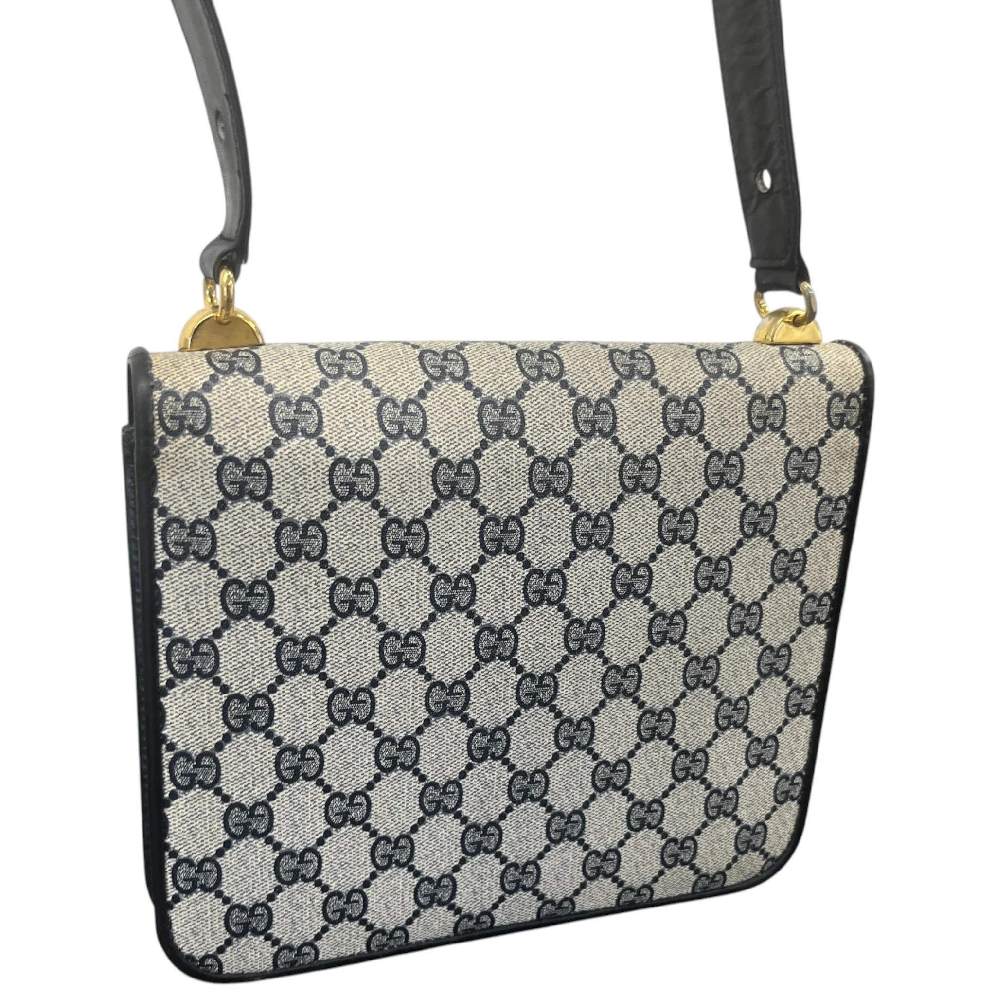 Women's Vintage Gg Supreme Bag Navy - Image 9