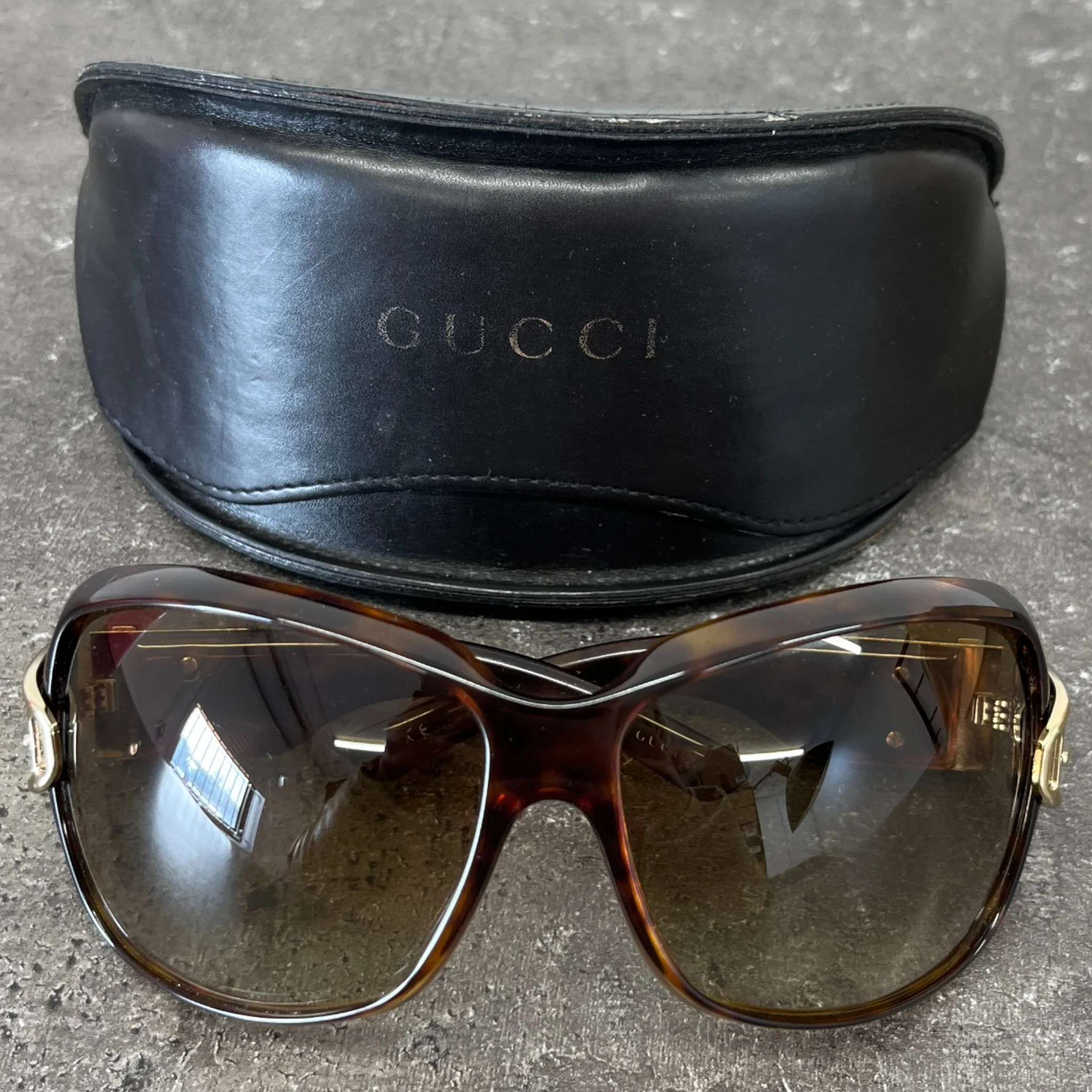 Women's Vintage Horsebit Sunglasses Brown - Image 9