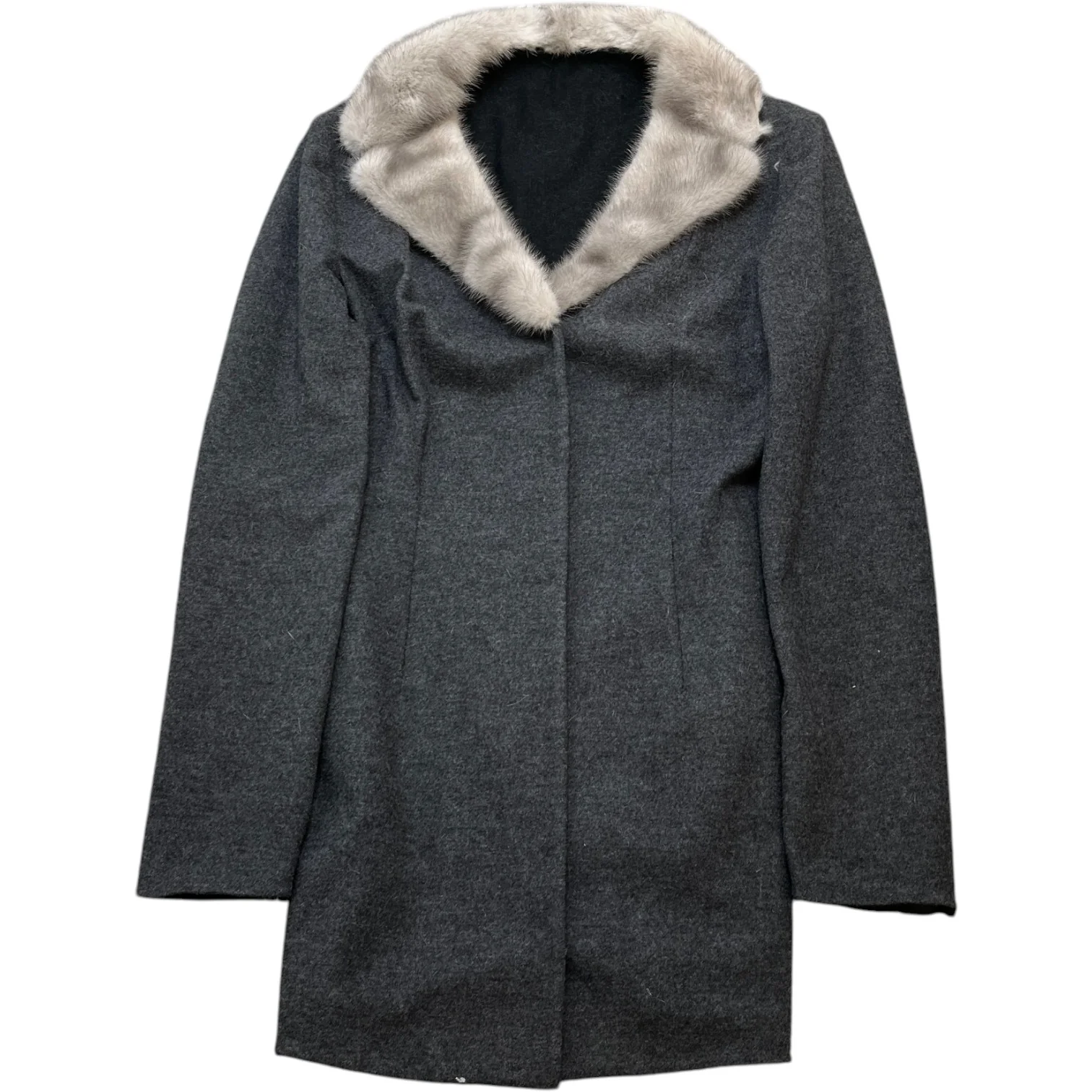 Women's Vintage Mink Fur Dress Jacket Grey Size 44 / UK 12