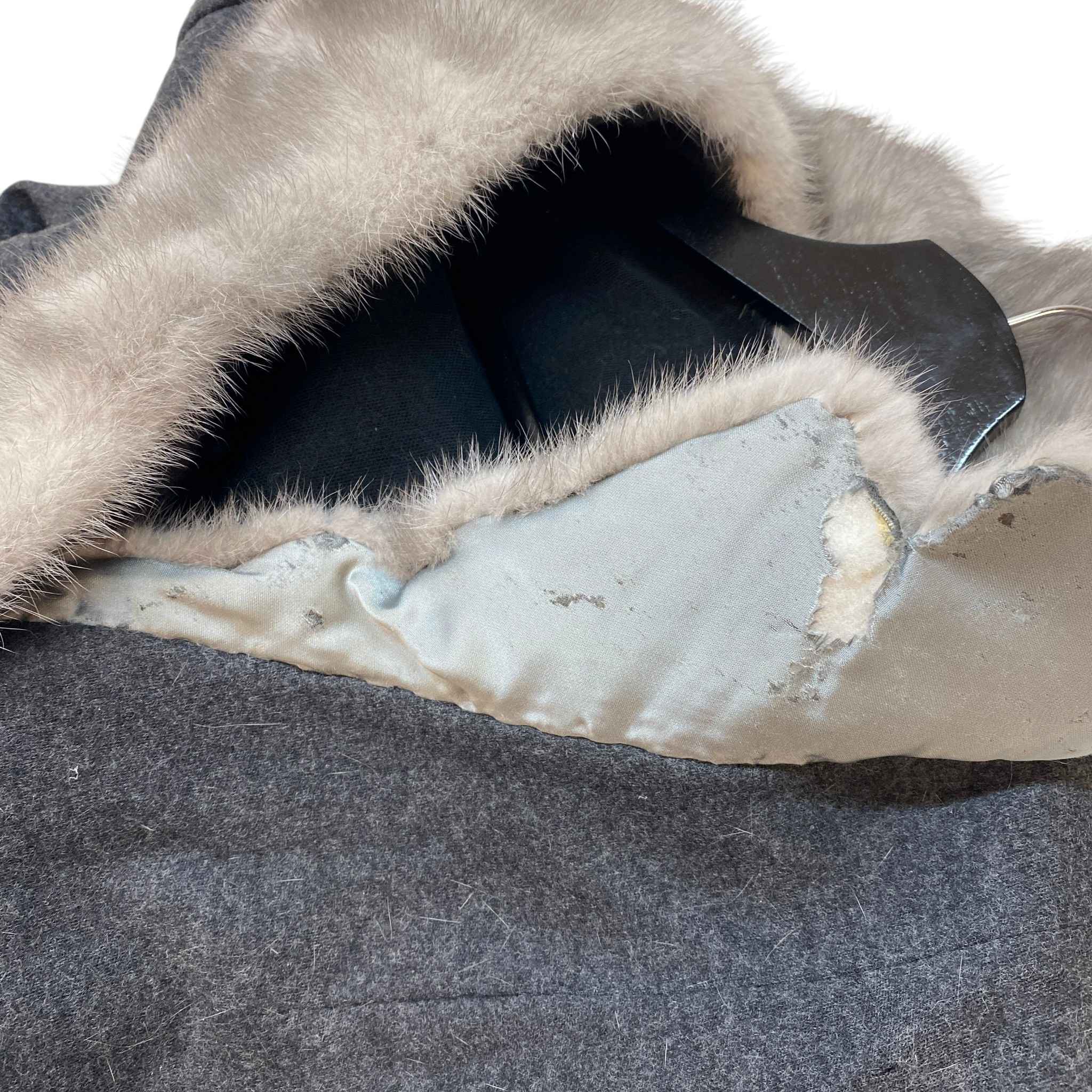 Women's Vintage Mink Fur Dress Jacket Grey Size 44 / UK 12 - Image 10