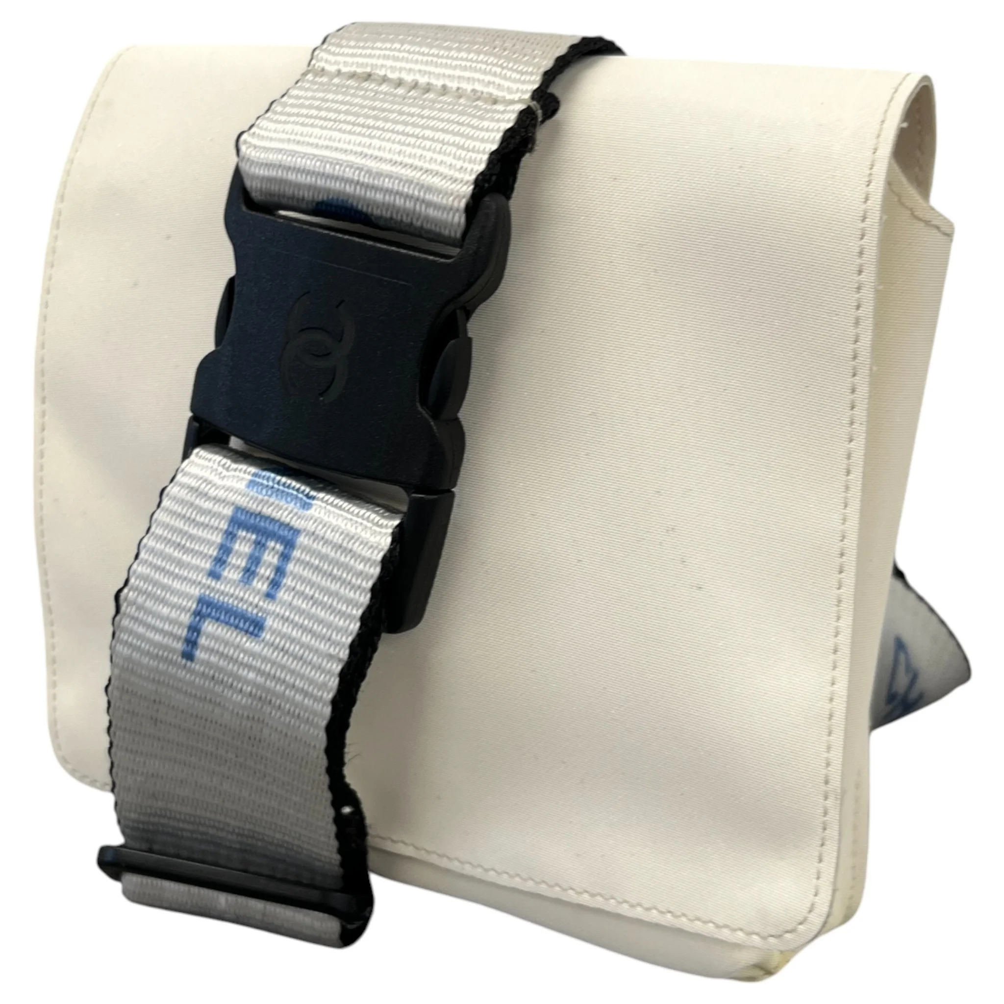 Women's Vintage Nylon Logo Strap Belt Bag Cream - Image 3