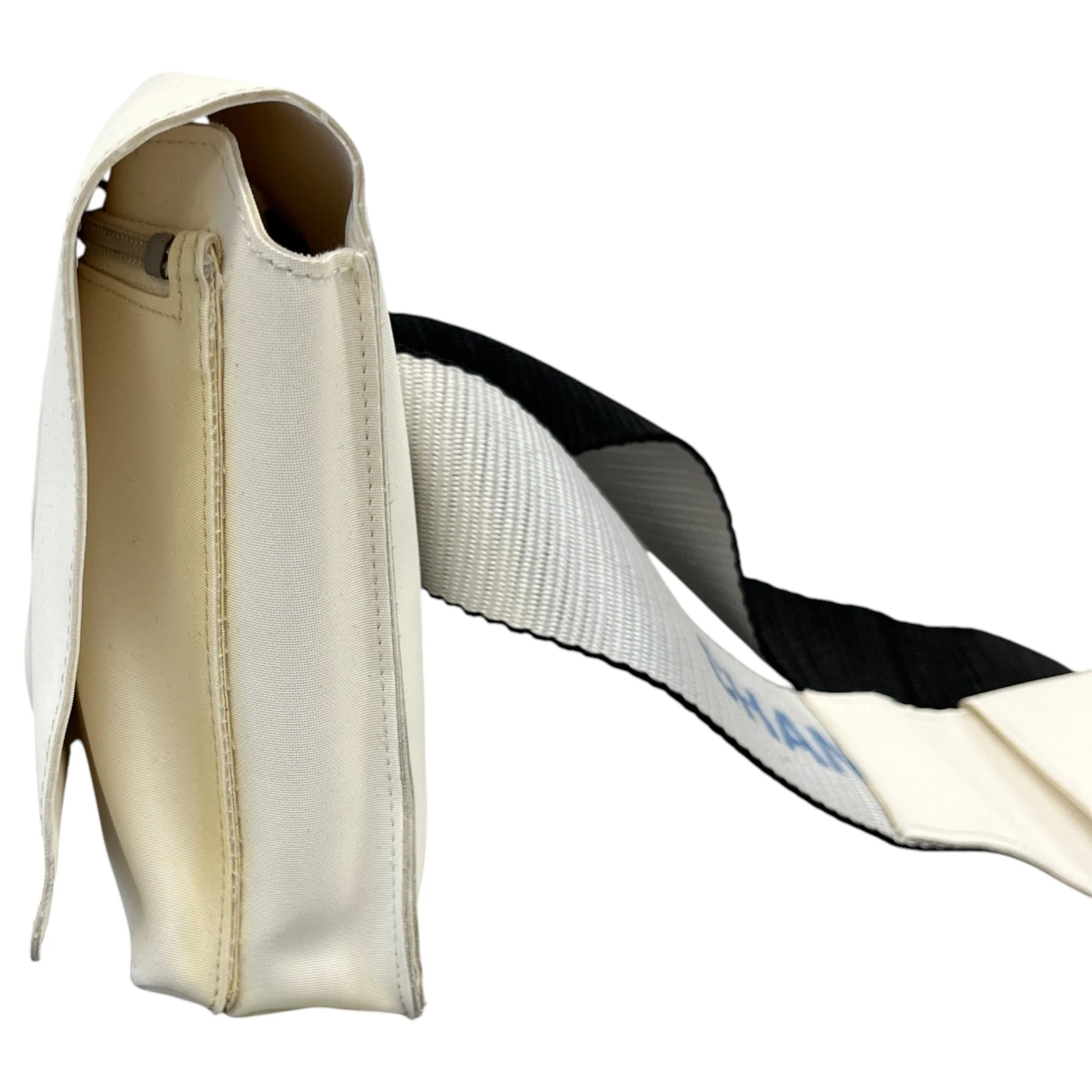 Women's Vintage Nylon Logo Strap Belt Bag Cream - Image 6