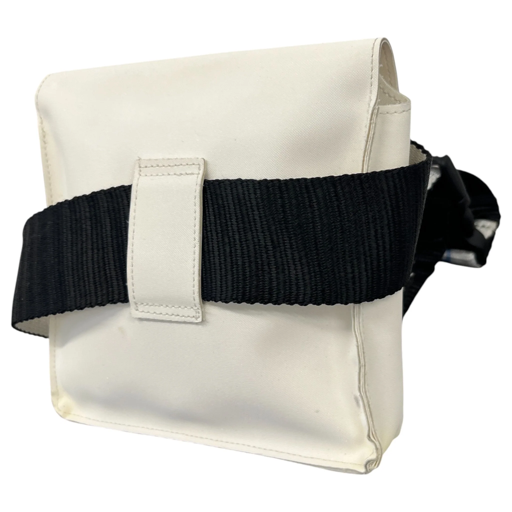 Women's Vintage Nylon Logo Strap Belt Bag Cream - Image 7