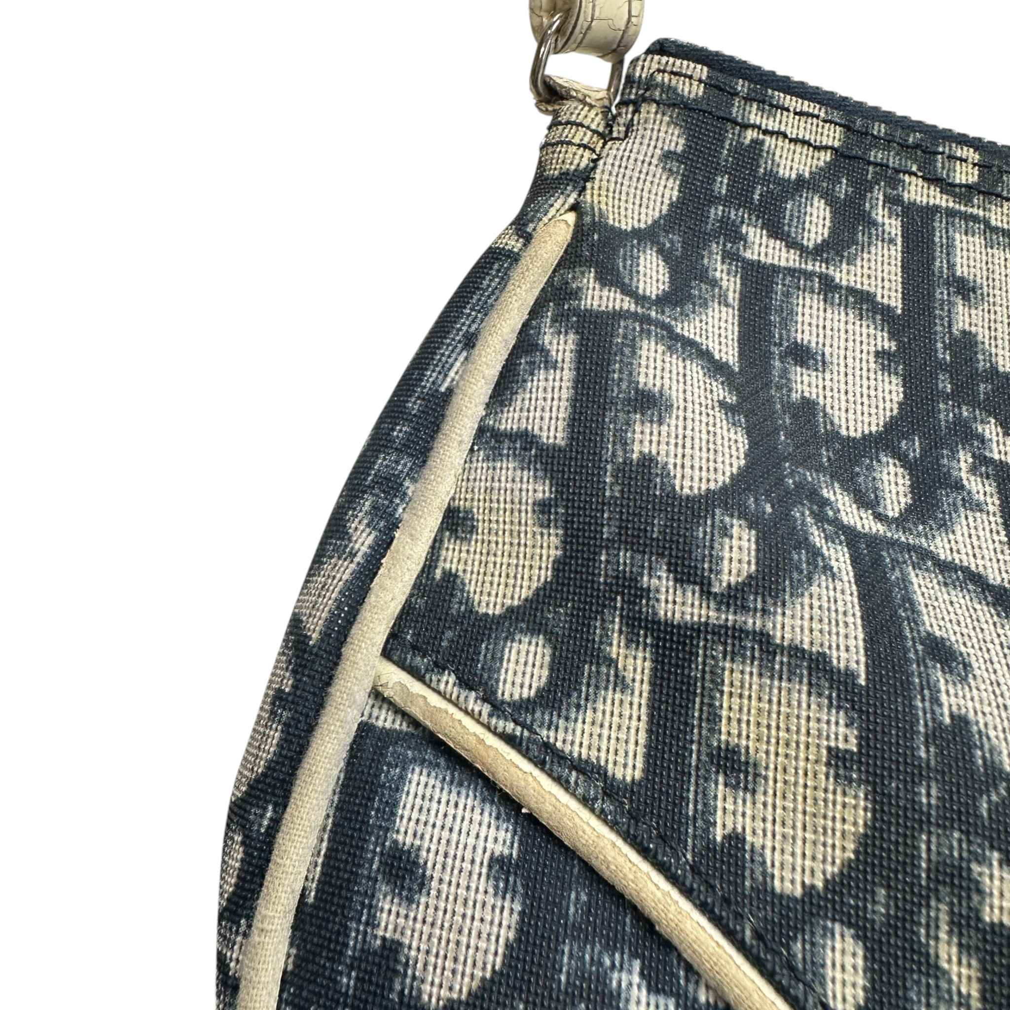 Women's Vintage Saddle Oblique Bag Navy - Image 12