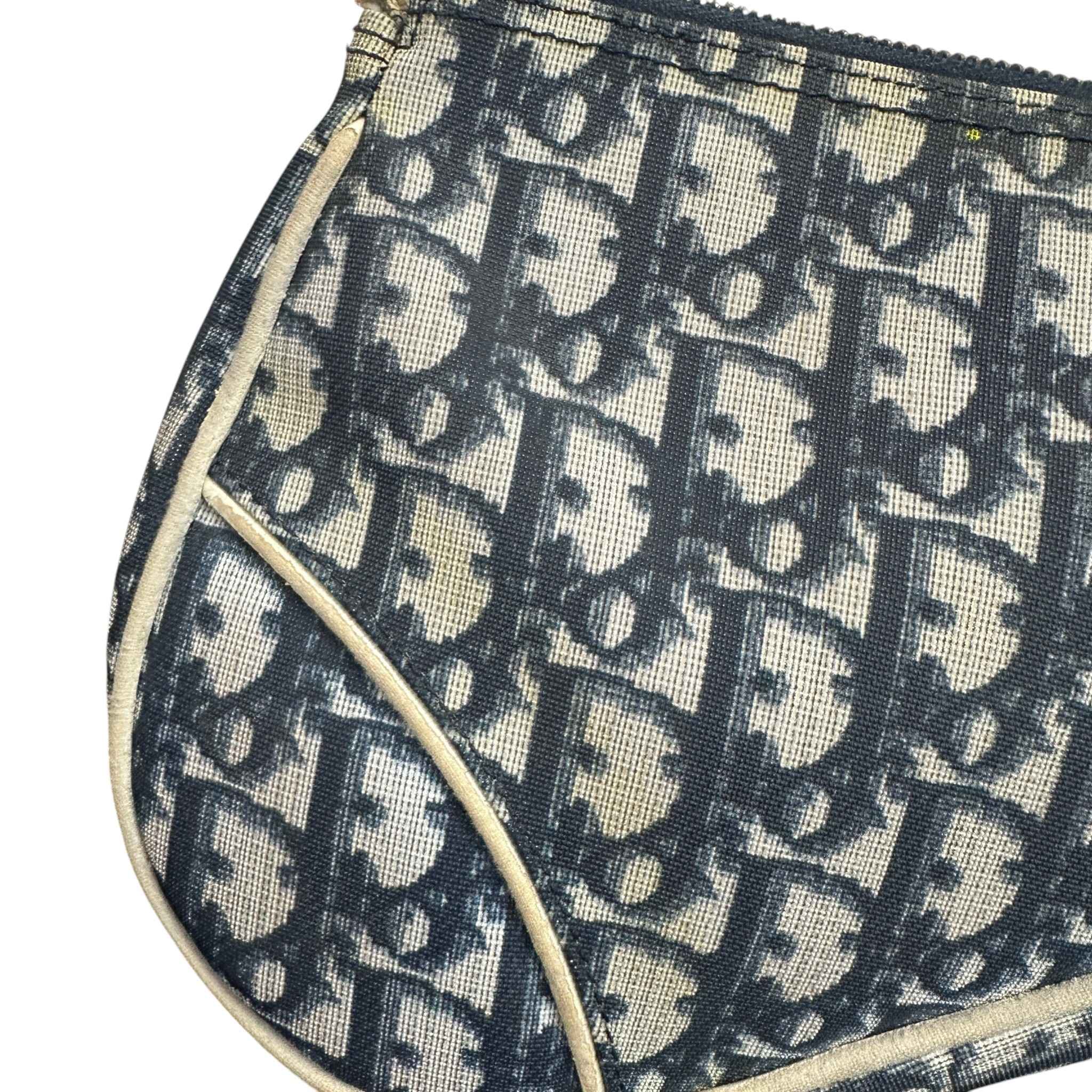 Women's Vintage Saddle Oblique Bag Navy - Image 13