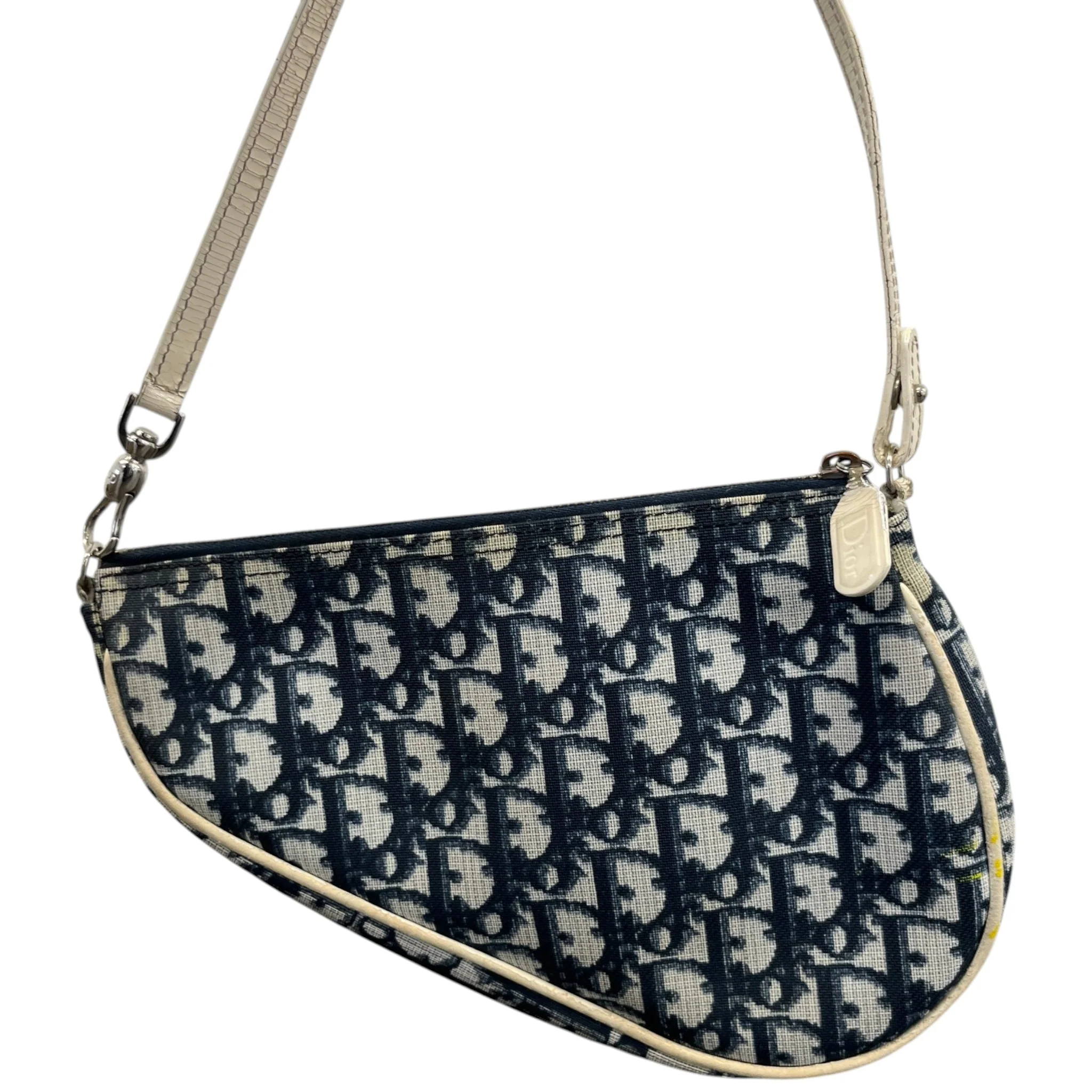 Women's Vintage Saddle Oblique Bag Navy - Image 3