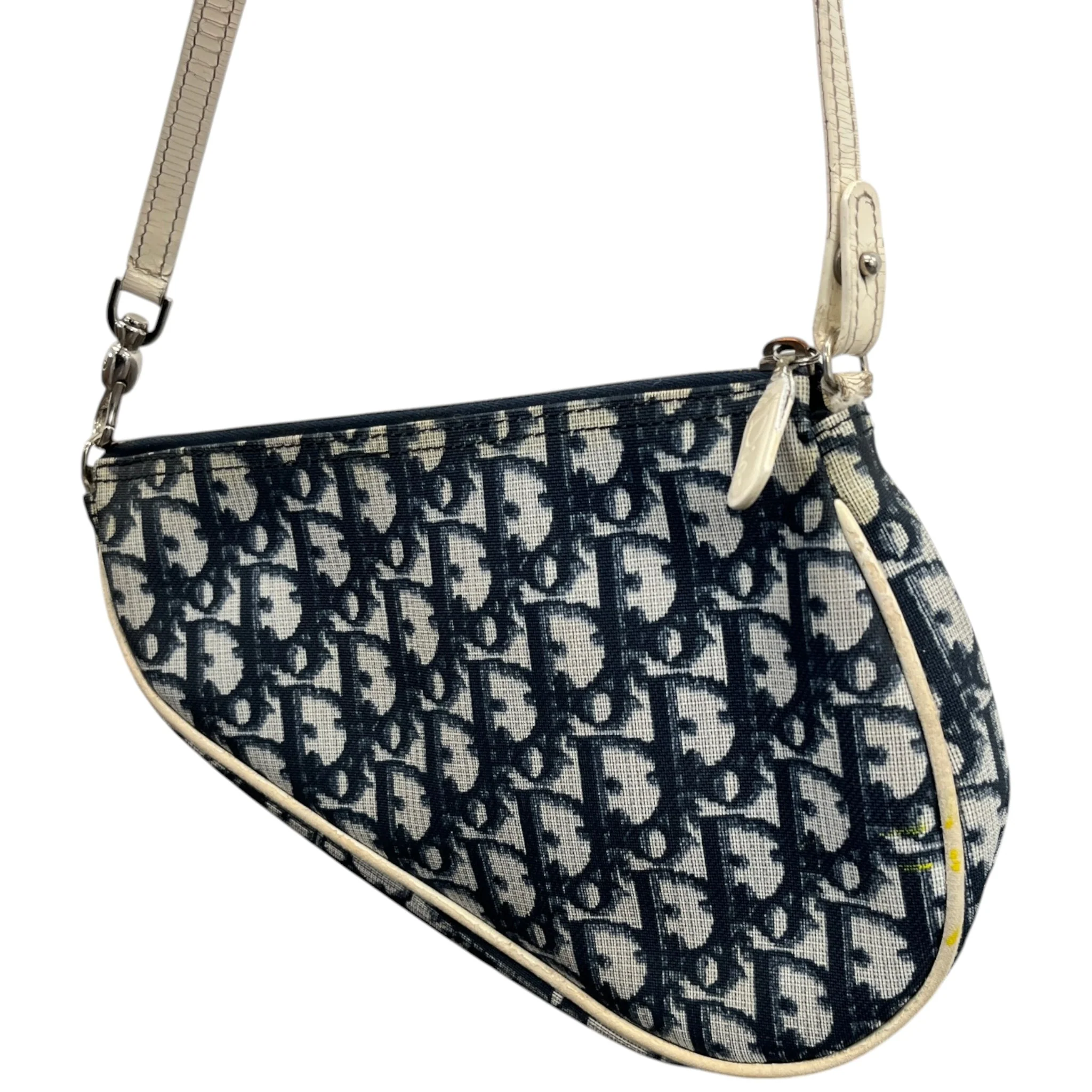 Women's Vintage Saddle Oblique Bag Navy - Image 8