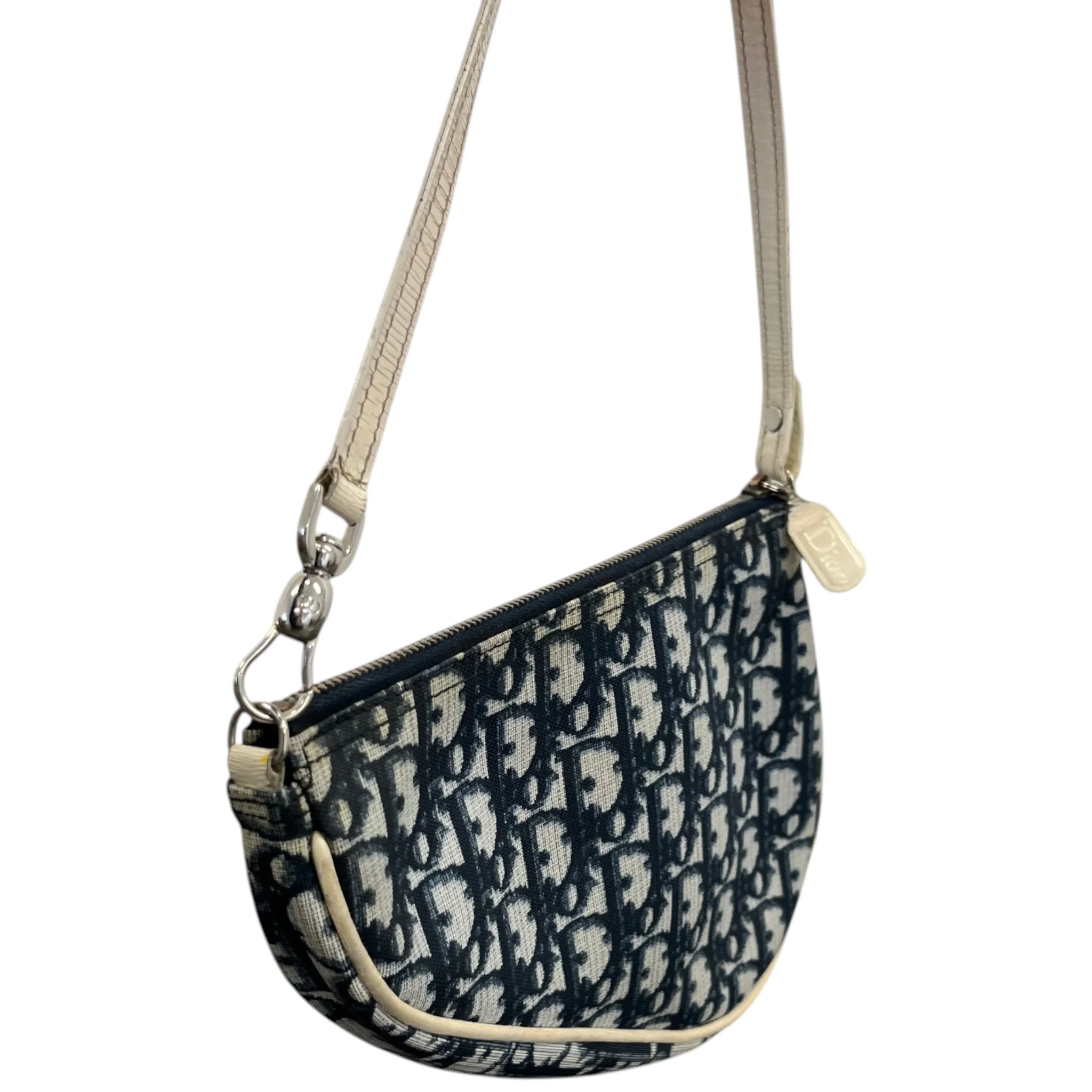 Women's Vintage Saddle Oblique Bag Navy - Image 9