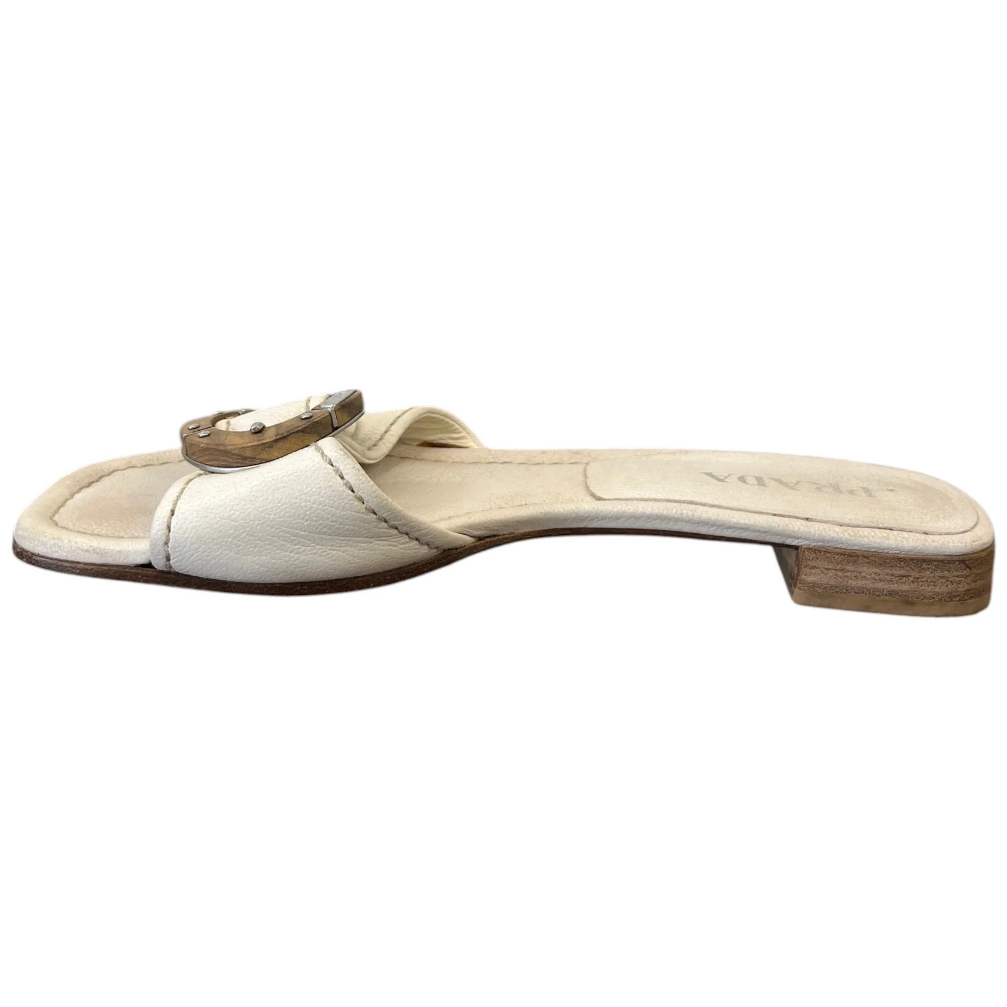 Women's Vintage Wooden Logo Sandals Cream Size EU 37 / UK 4 - Image 2