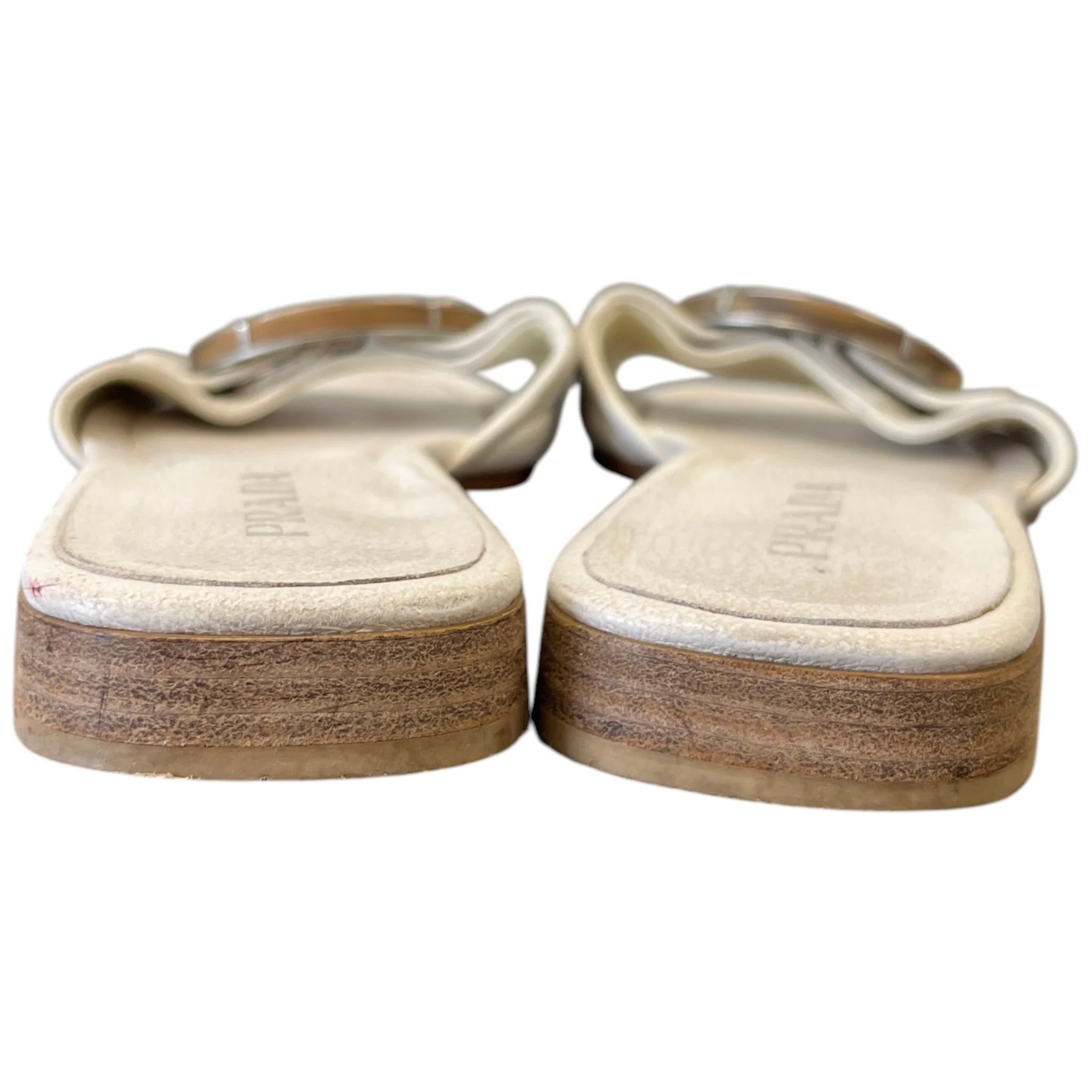 Women's Vintage Wooden Logo Sandals Cream Size EU 37 / UK 4 - Image 7