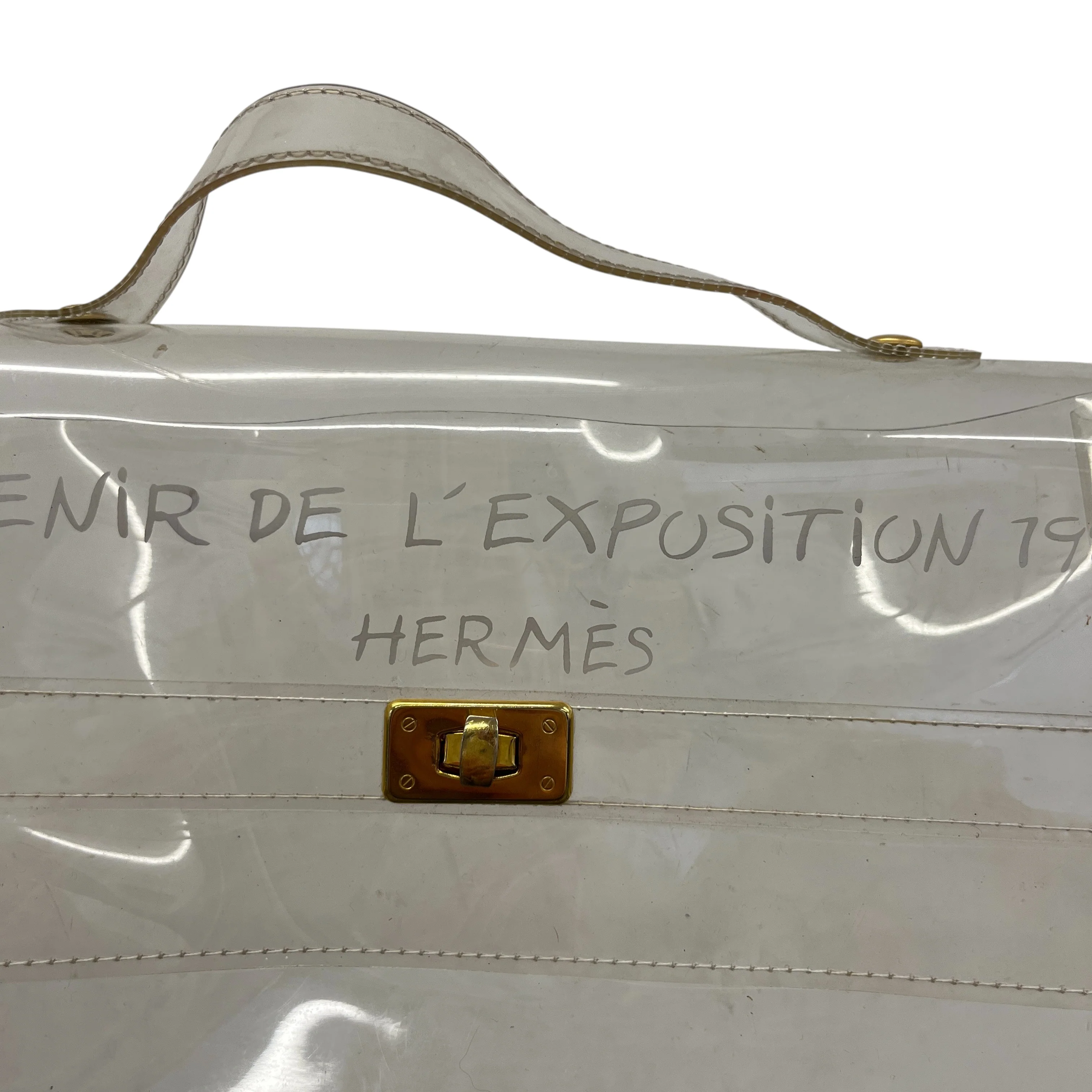 Women's Vinyl Kelly Souvenir De L'Exposition 1997 Bag White - Image 11