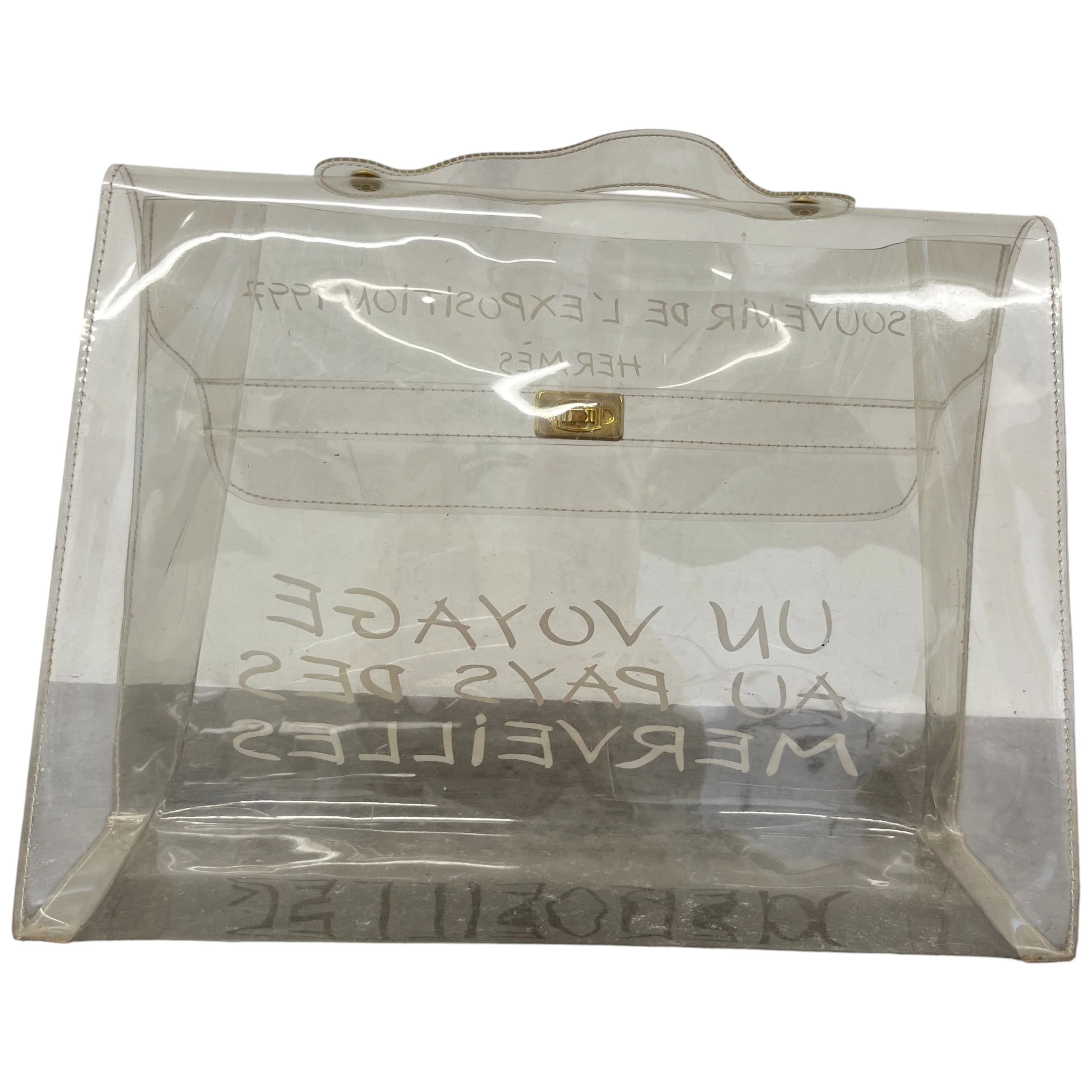 Women's Vinyl Kelly Souvenir De L'Exposition 1997 Bag White - Image 3