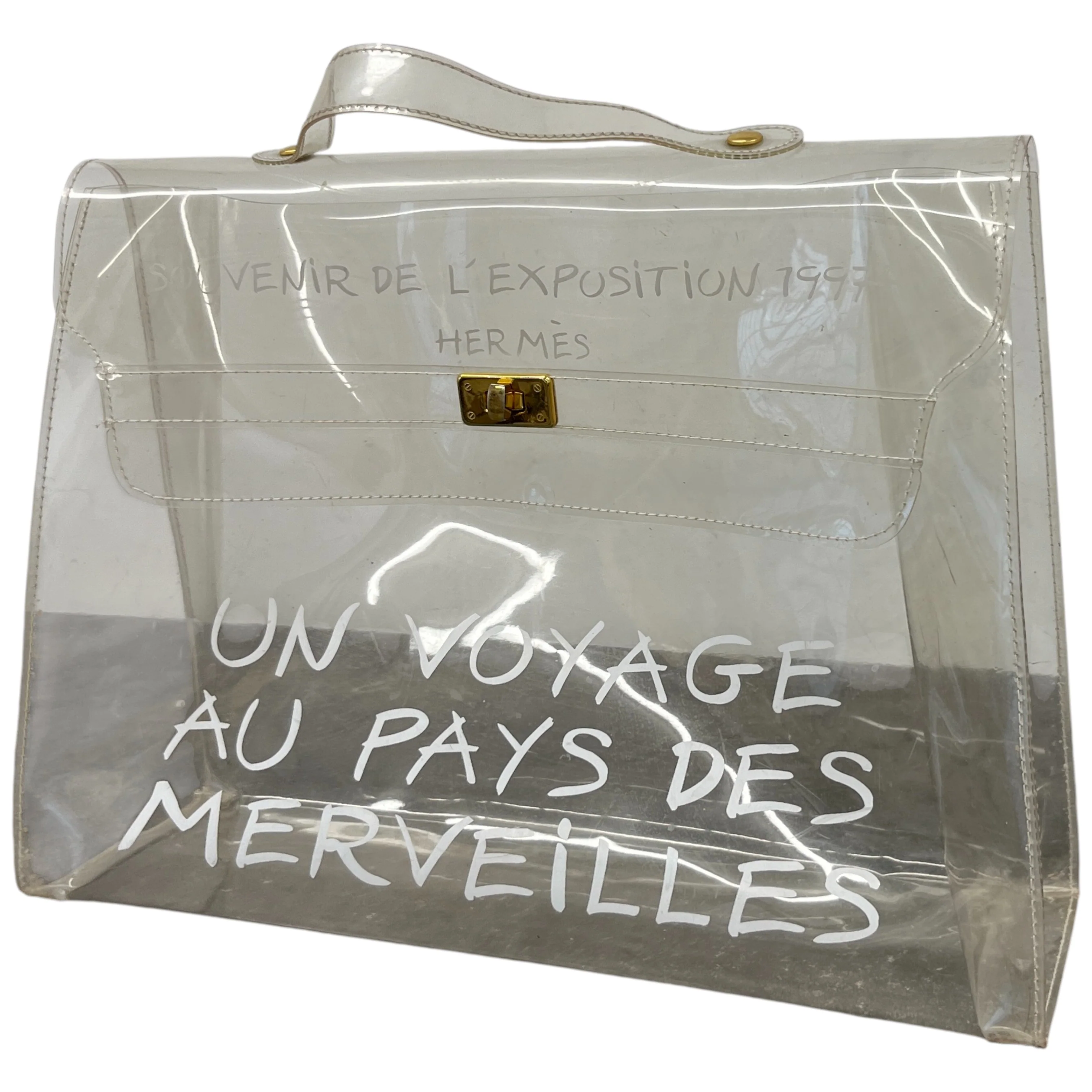 Women's Vinyl Kelly Souvenir De L'Exposition 1997 Bag White - Image 5